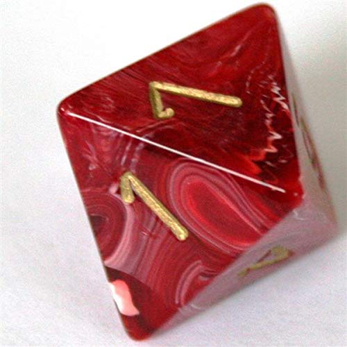 Chessex CHX27434 Vortex Dice Set - 7-Piece Burgundy & Gold Polyhedral Dice for D&D, RPG, and Board Games - Perfect for Tabletop Gaming and Collectors