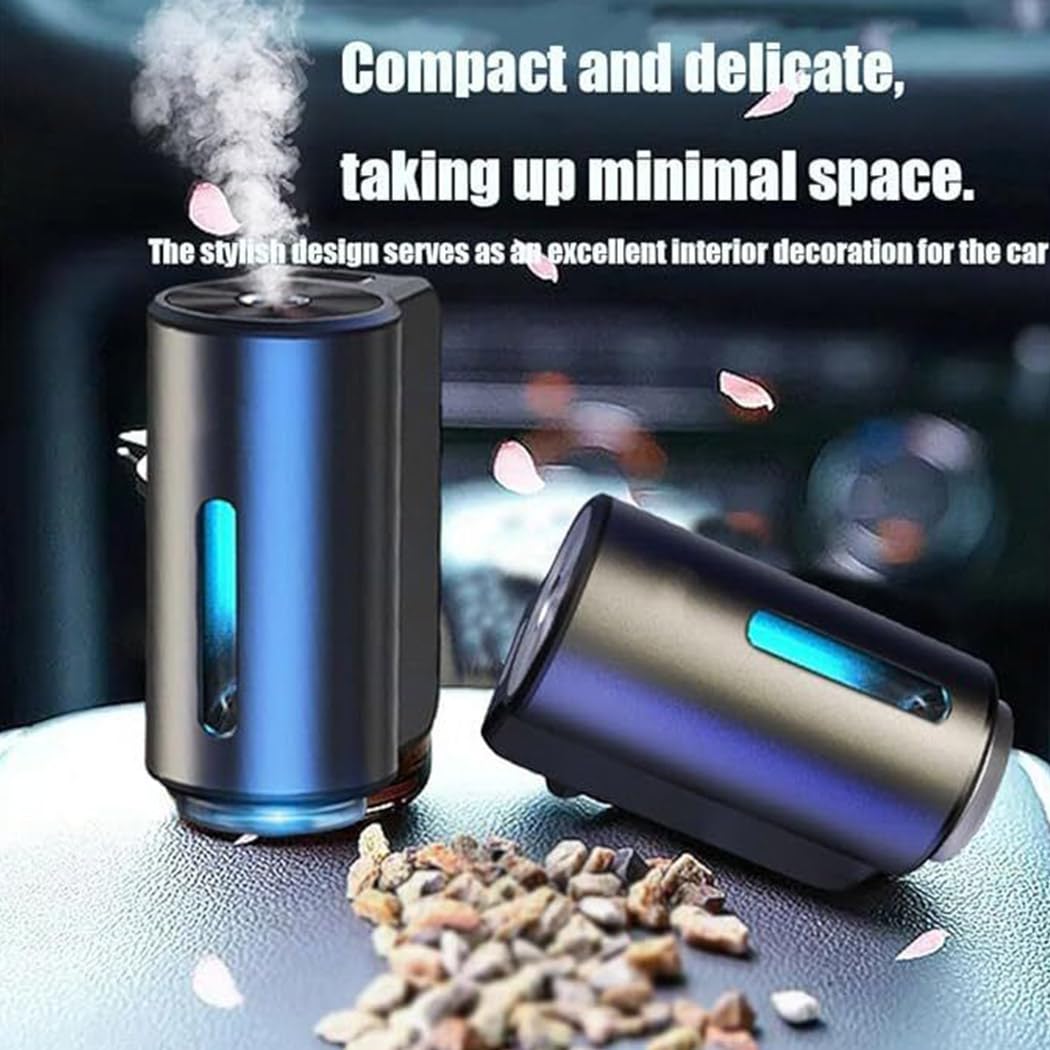 Smart Car Air Freshener Diffuser with 3 Adjustable Fragrance Levels - USB Rechargeable Aromatherapy for Cars, Home & Office - Ocean Breeze Scent - Perfect for Long Drives, Work Commutes & Small Spaces