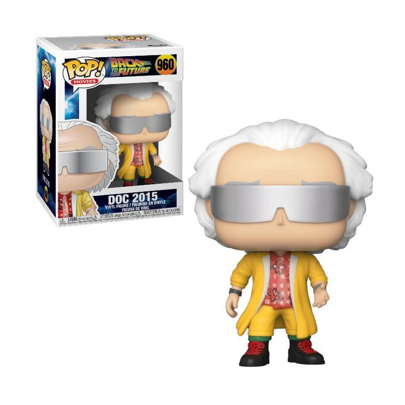 Funko Pop! Back to the Future Doc Brown Vinyl Figure #960 - Collectible Movie Character Toy for Fans & Decor