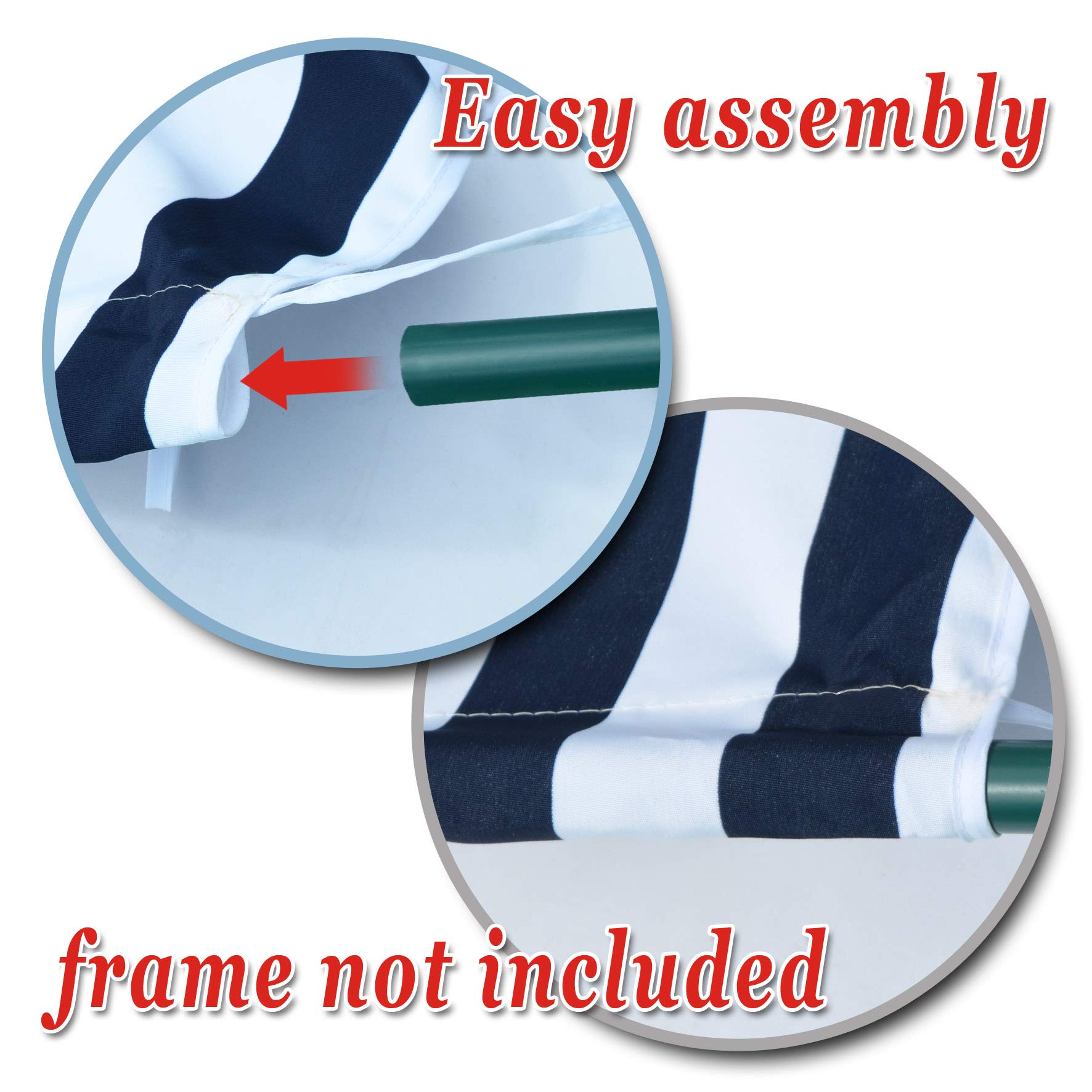 Universal 18x8.2 Ft Pergola Replacement Canopy - Heavy-Duty Sun Shade Cover in Blue & White | Perfect for Patio, Deck, Backyard & Outdoor Living Spaces