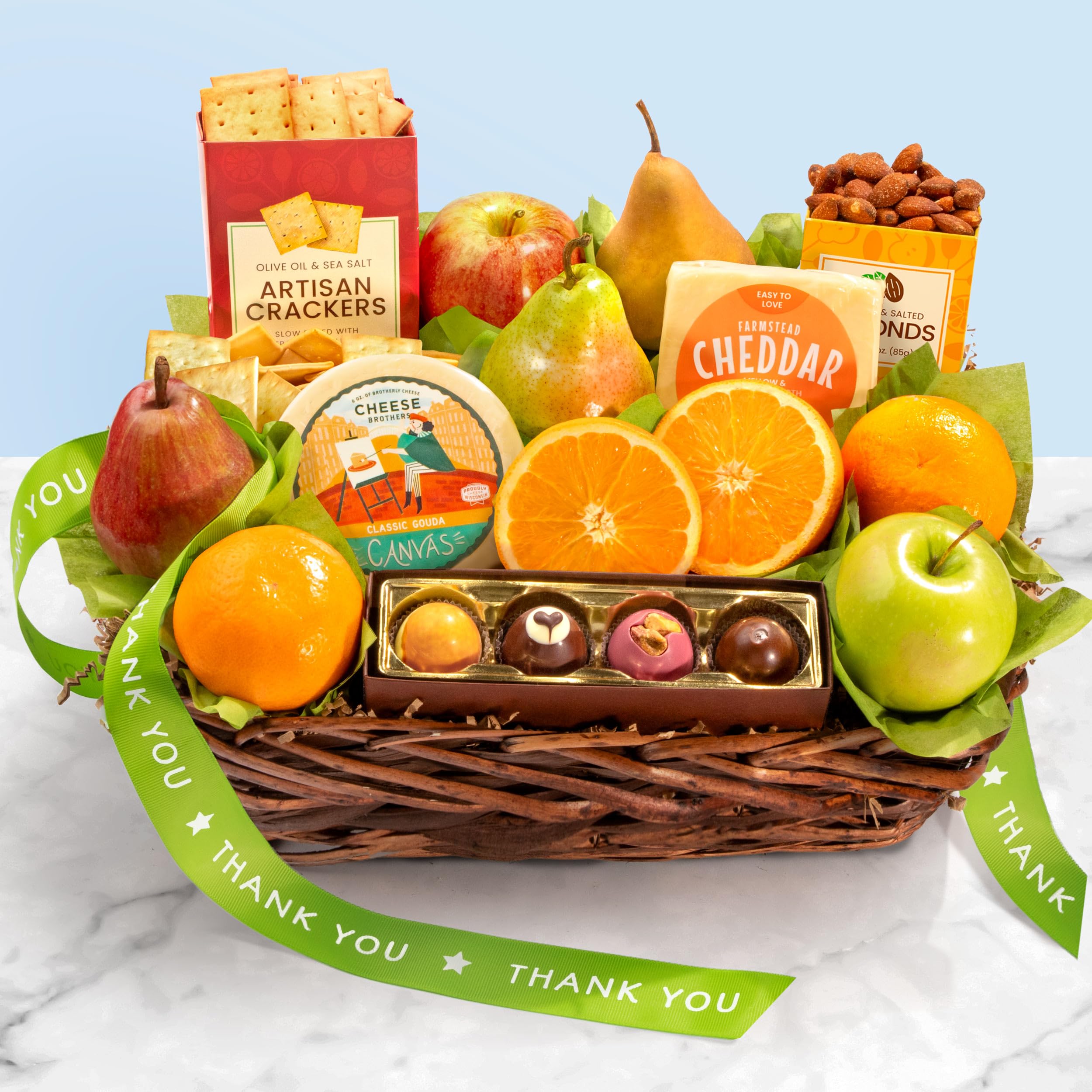 Premium Gourmet Fruit Gift Basket - Orchard Delight Thank You Present for Holidays, Corporate Gifts & Special Occasions | Luxury Snack Box for Birthdays, Anniversaries & Housewarming