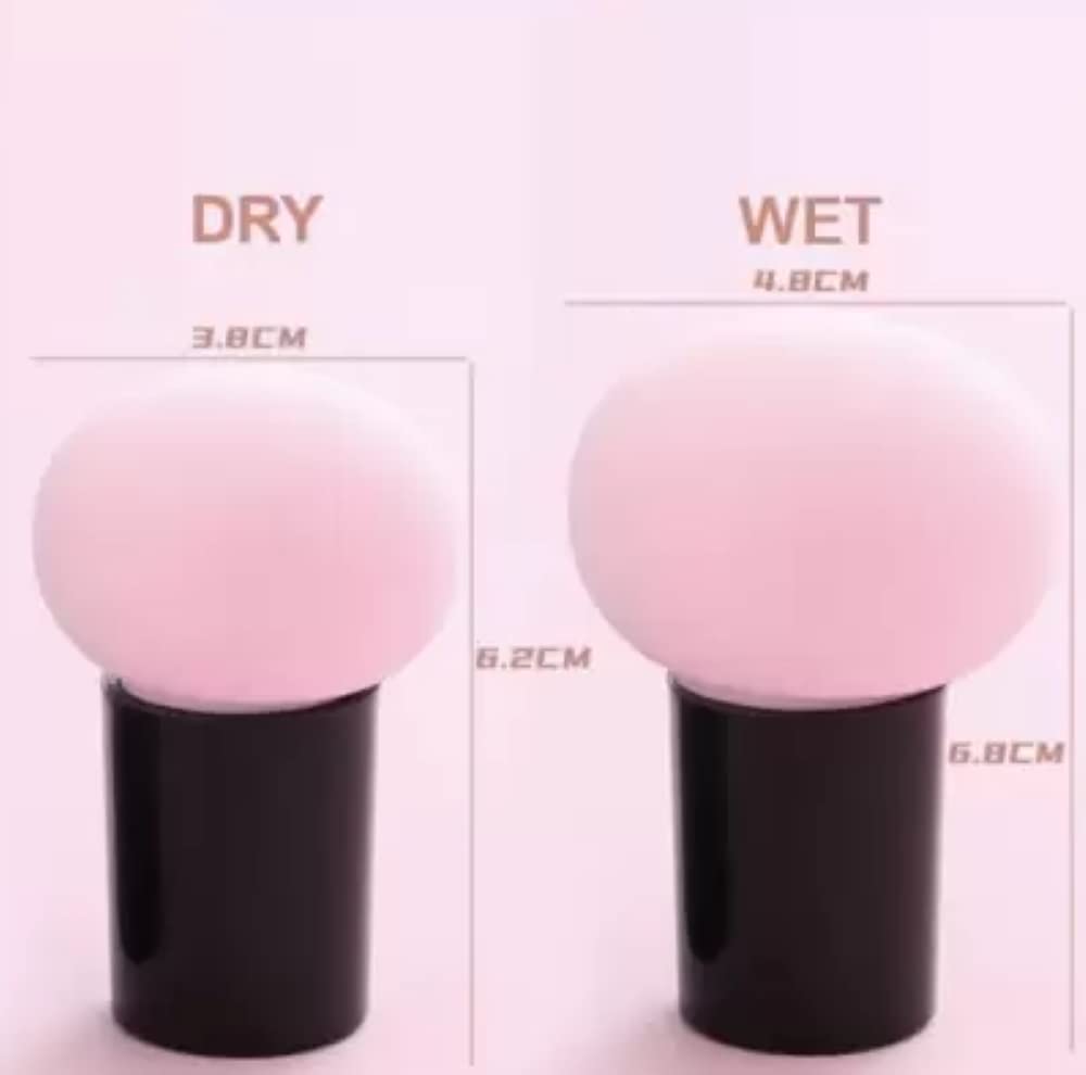 Feelhigh Elastic Soft Mushroom Shape 5-Piece Beauty Blender Set - Flawless Makeup Application for Foundation, Concealer & Powder (Perfect for Travel & Professional Makeup Artists)