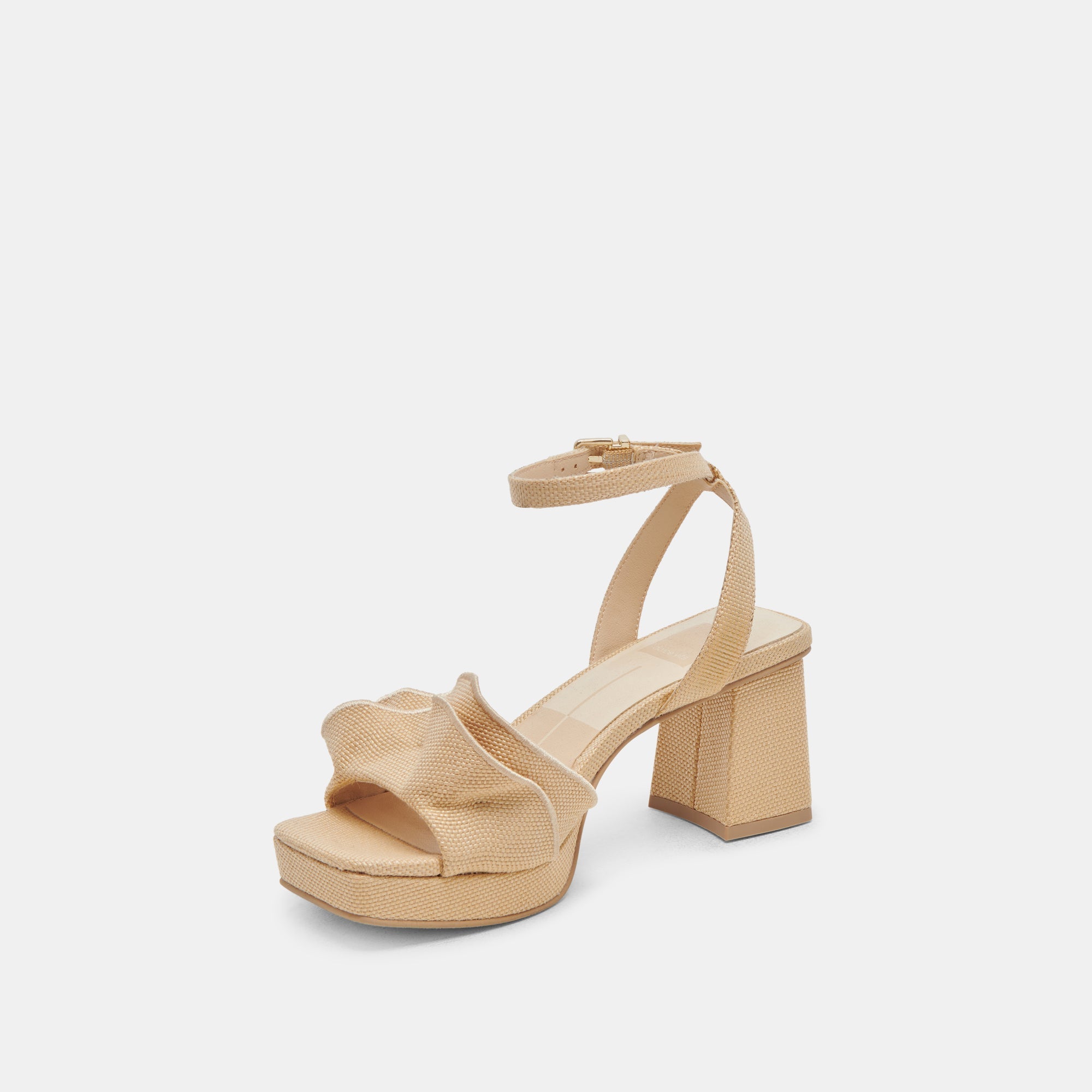 CHEER HEELS LT NATURAL RAFFIA Women's Sandals - Comfortable Summer Beach Shoes for Walking, Vacation & Outdoor Activities | re:vita