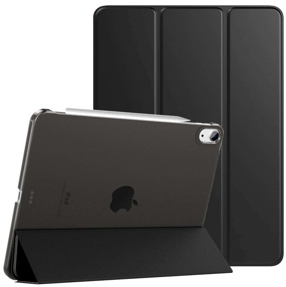 TiMOVO iPad Air 5th/4th Generation 10.9 inch Case - Slim Protective Cover with Auto Wake/Sleep & Apple Pencil 2nd Gen Charging Support, Stand Function - Black | Perfect for Work, Study & Travel