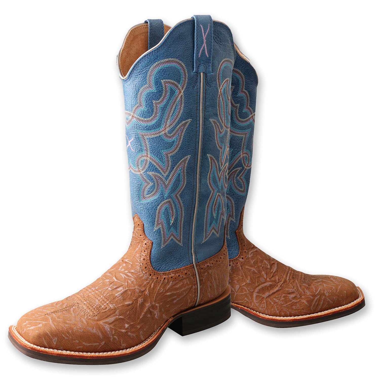 Twisted X Women's Floral Ruff Stock Western Boots - Square Toe Cowgirl Boots for Country Dancing, Rodeo & Casual Wear