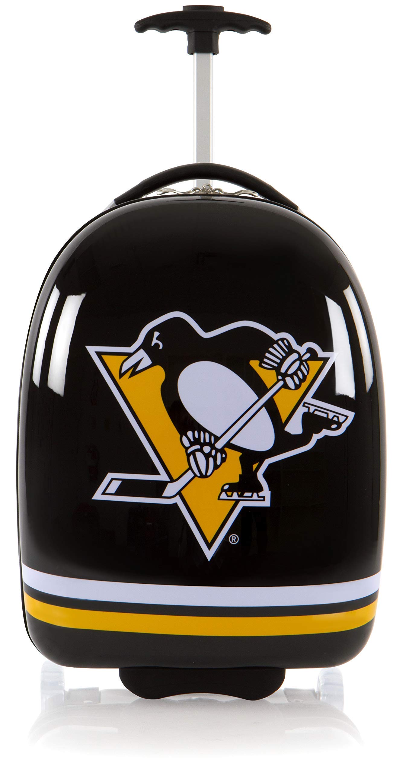 Official Pittsburgh Penguins NHL Licensed 18-Inch Wheeled Carry-On Luggage - Perfect for Travel, Hockey Games & Fan Gear Storage