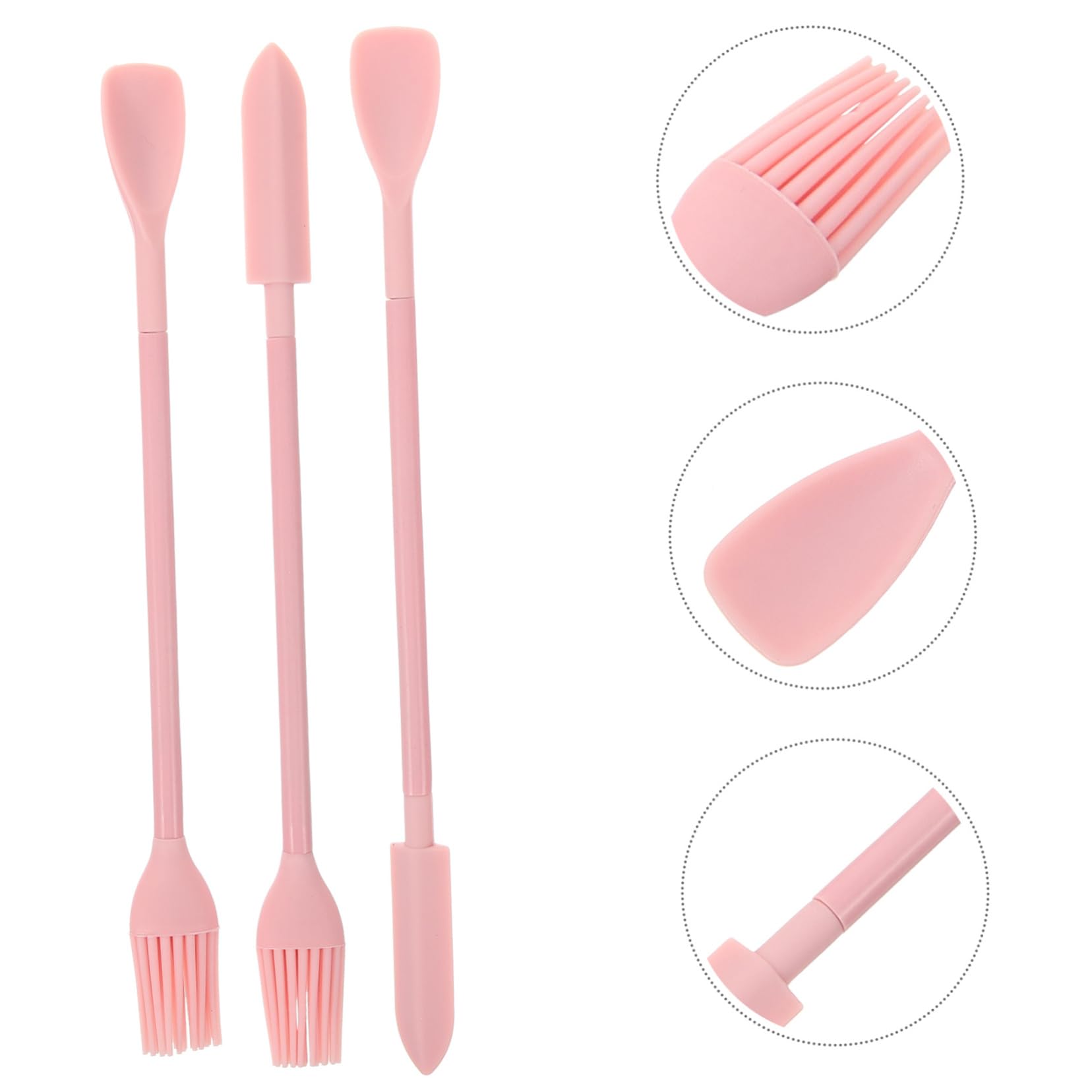 Angoily Mini Silicone Spatula for Skincare - Dual Head Telescopic Makeup Spatula & Lotion Spoon | Perfect for Jars, Creams & Travel Beauty Kits