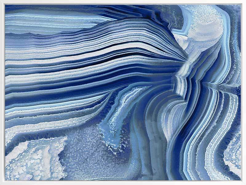 Agate Indigo II Canvas Art Print - Handmade Wall Decor for Living Room, Bedroom & Office - Perfect for Home Decor and Gift Giving