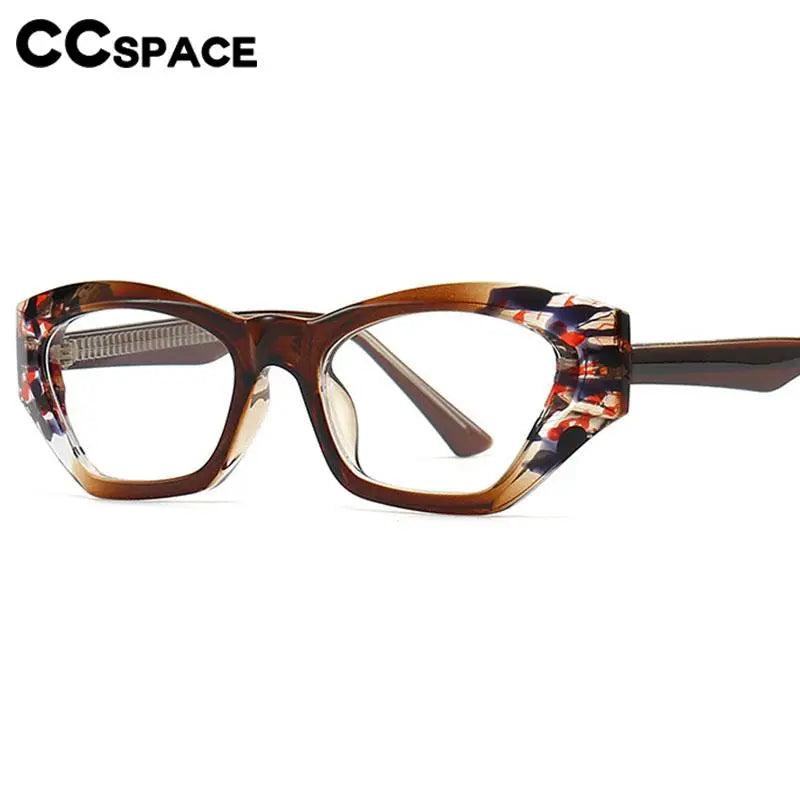 CCspace Unisex Full Rim Cat Eye Titanium Eyeglasses Frame - Lightweight TR90 Material (Model 56842) - Perfect for Reading, Work & Fashion Accessories