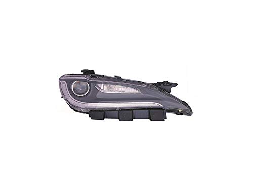 Right Passenger Side Headlight Assembly with LED Daytime Running Lights & Chrome Trim - Compatible with 2016-2017 Chrysler 200 Sedan | Replacement for Damaged Headlights, Night Driving Safety Upgrade