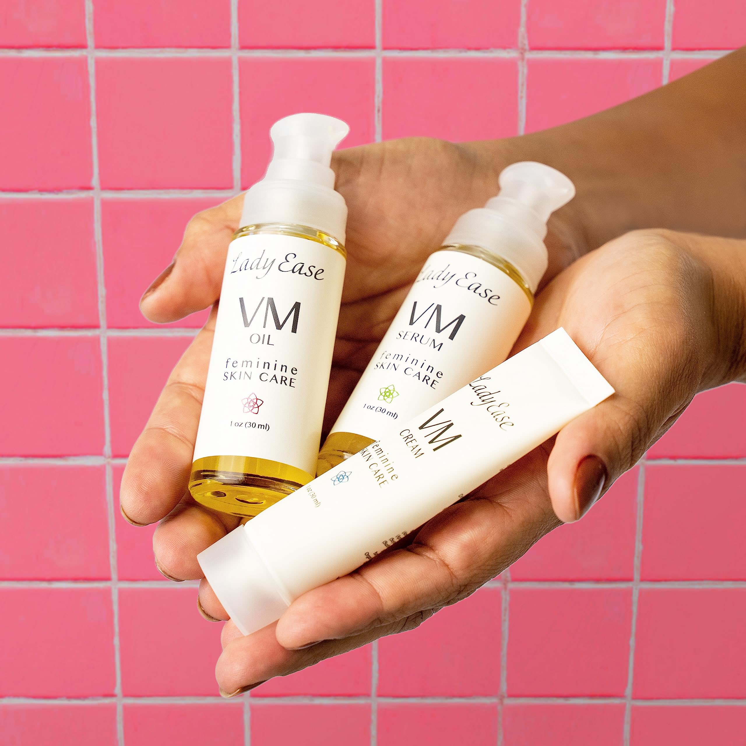 Organic Vaginal Moisturizer Set - VM Oil, VM Serum & VM Cream for Dryness Relief - Hydrating, Nourishing & Soothing Intimate Care - 3oz - Perfect for Menopause, Postpartum & Daily Comfort