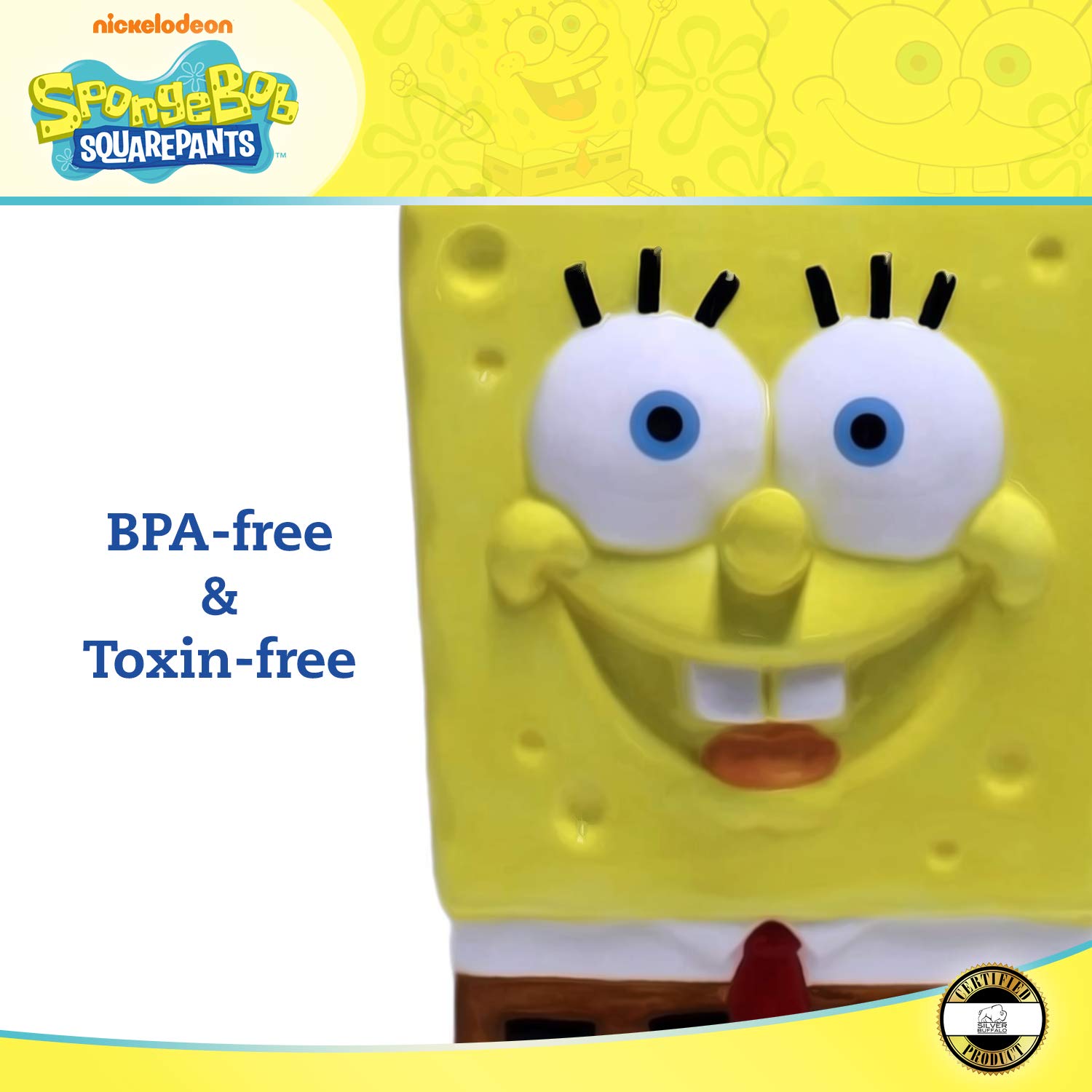 SpongeBob SquarePants 3D Ceramic Coffee Mug - 20oz Funny Cartoon Character Cup for Hot & Cold Drinks - Perfect for Home, Office, Gifts & Collectibles