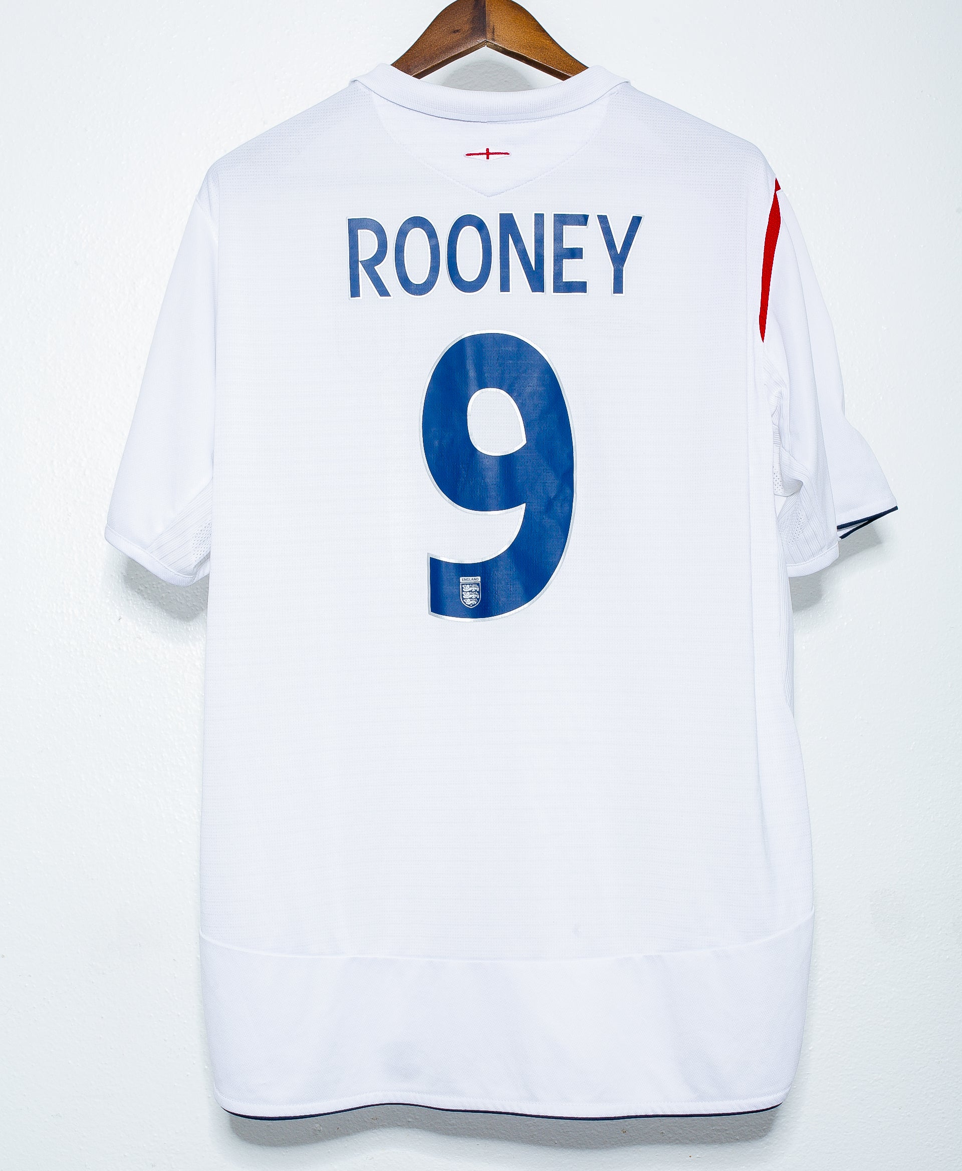 2006 England Home Soccer Jersey #9 Wayne Rooney XXL - Vintage Football Shirt for Fans & Collectors - Perfect for Matches, Gifts & Memorabilia