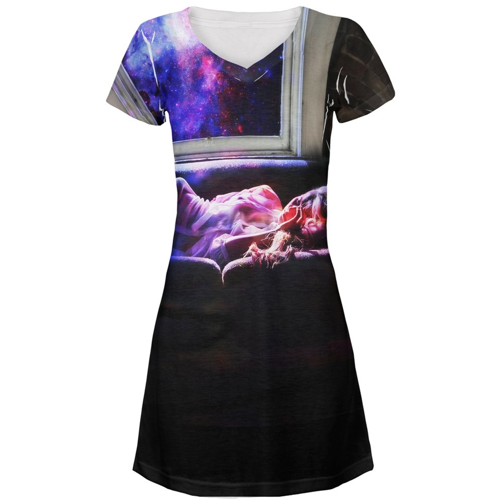 Juniors Cover-Up Beach Dress with Star Print - Lightweight & Comfortable for Summer Vacations, Pool Parties, and Beach Outings