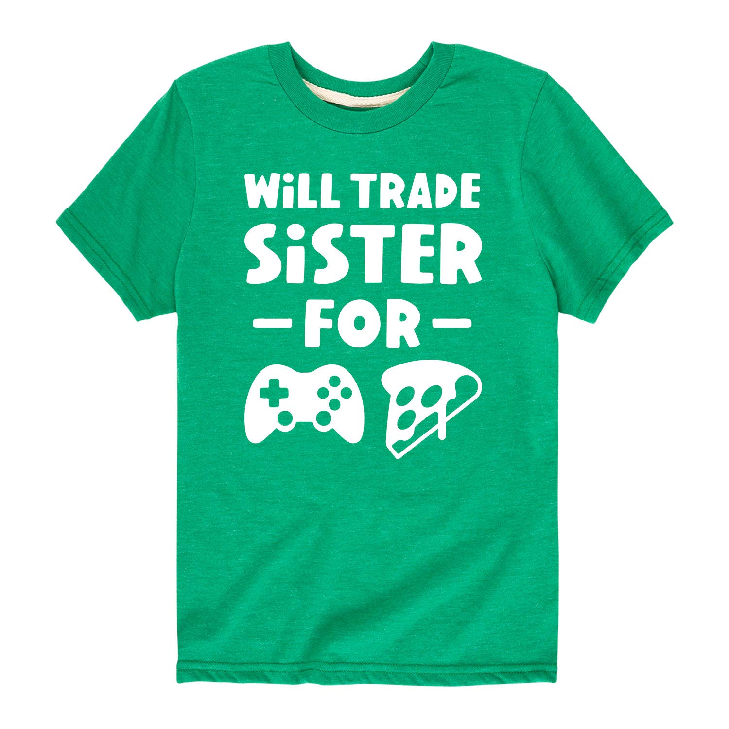 Youth Short Sleeve T-Shirt - Funny Sibling Video Game Pizza Trade Tee - Perfect for Gaming Nights & Sibling Rivalry Gifts