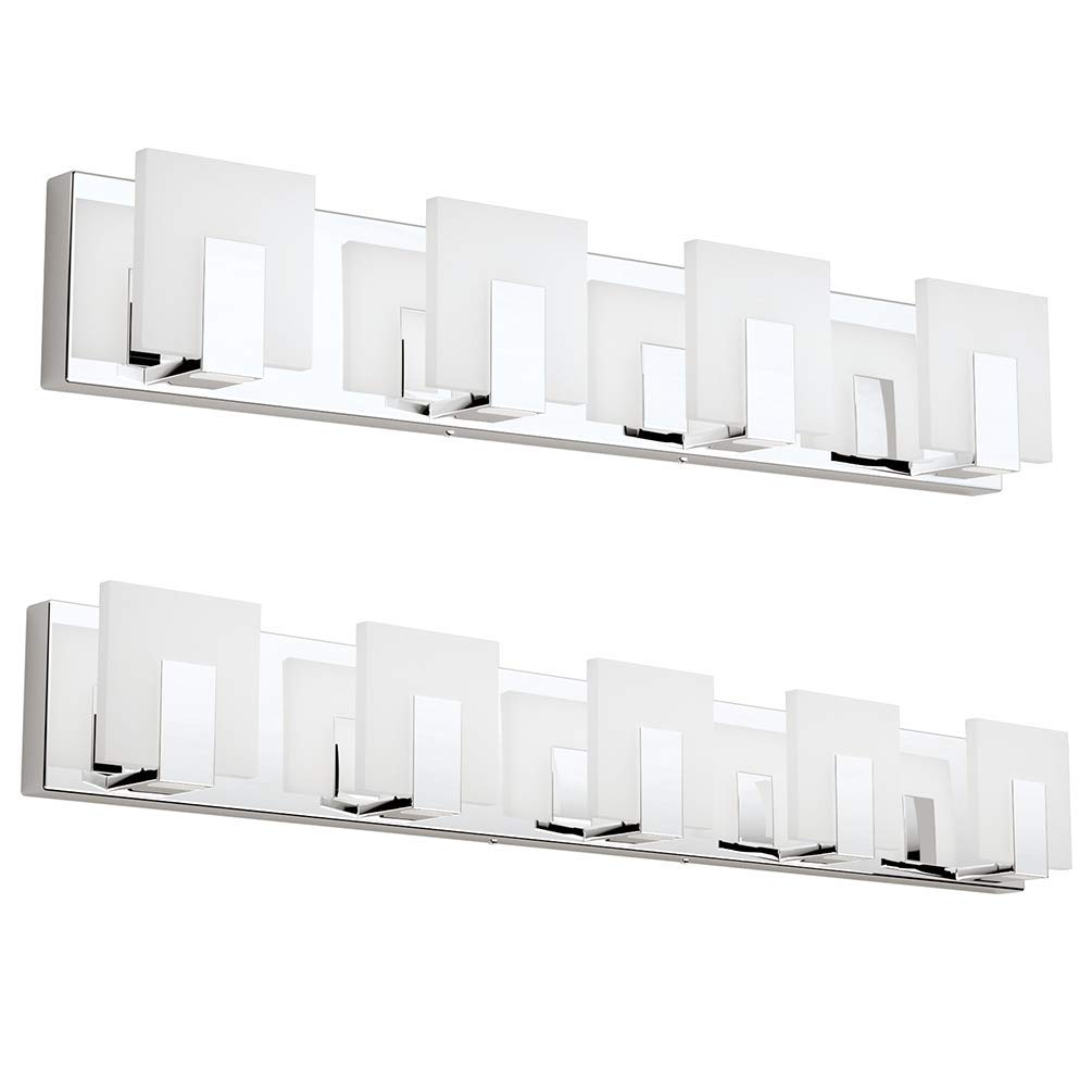 Aipsun Modern LED Vanity Light - Frosted White Acrylic Bathroom Wall Light Fixture with Up & Down Lighting - Perfect for Mirror Illumination in Bathrooms & Dressing Rooms