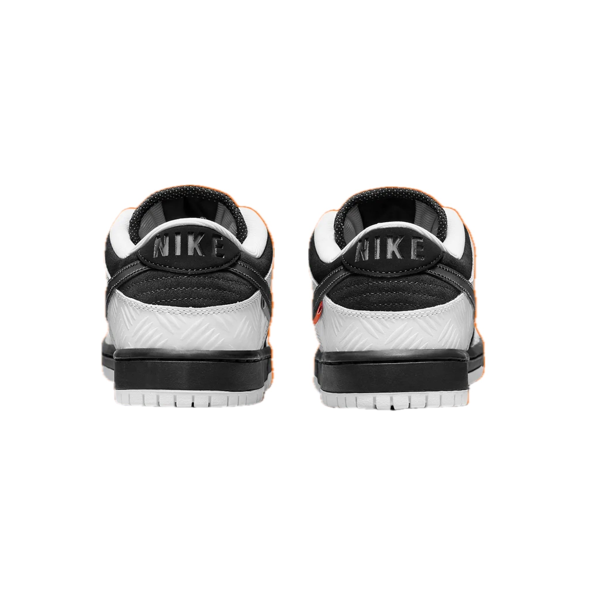 Nike SB Dunk Low Tightbooth Sneakers - White, Black & Safety Orange Colorway | Skateboarding, Streetwear & Casual Wear Shoes
