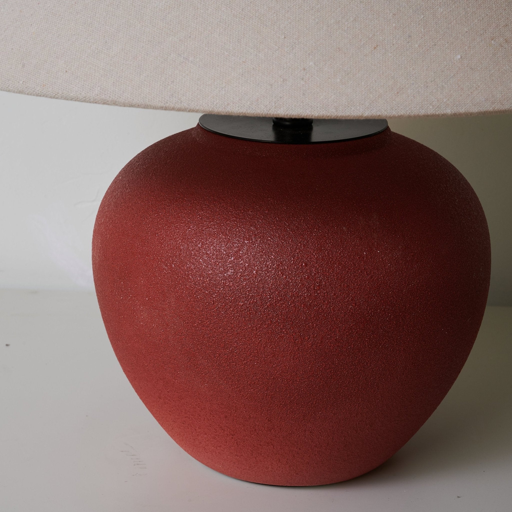 Terra Rouge Table Lamp - Modern Bedside Nightstand Light for Living Room, Bedroom, Office - Warm White LED Lighting for Home Decor & Reading