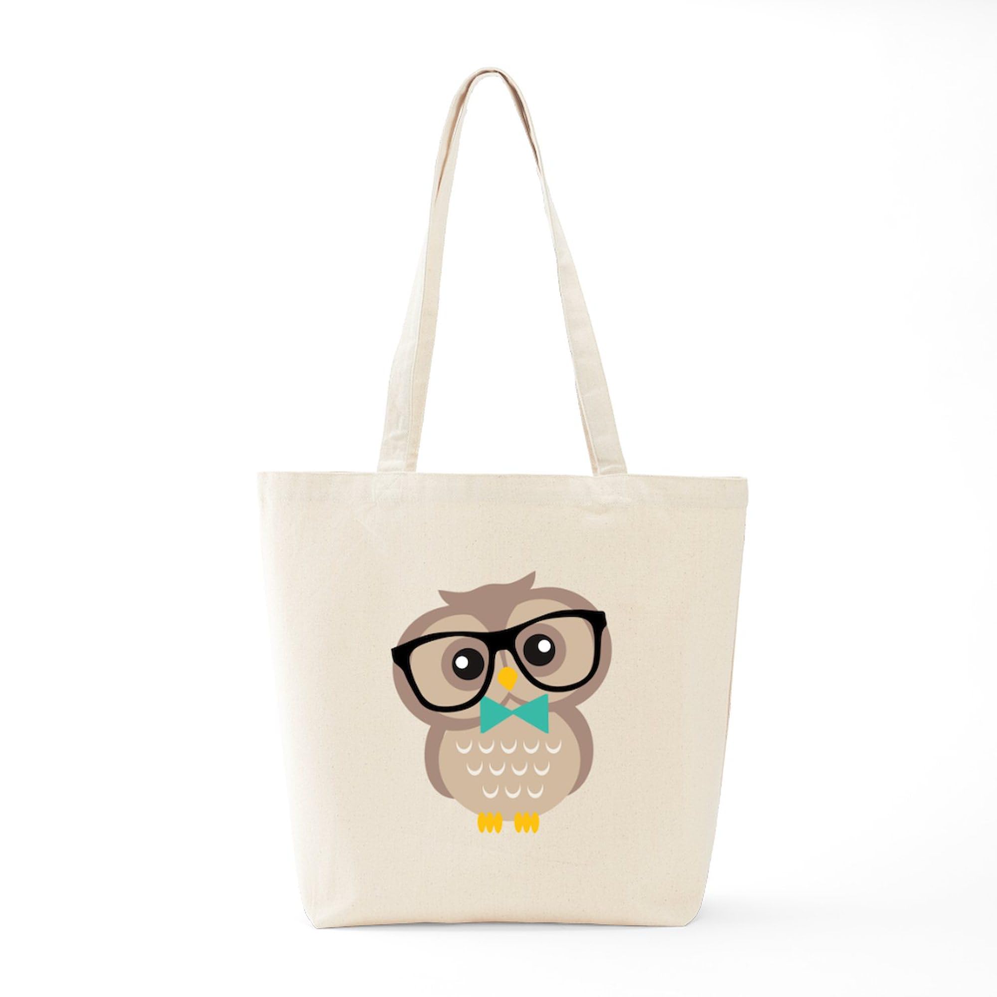 Stylish Hipster Owl Canvas Tote Bag - Eco-Friendly Reusable Shopping Bag for Women & Men | Perfect for Groceries, Beach, Work & School