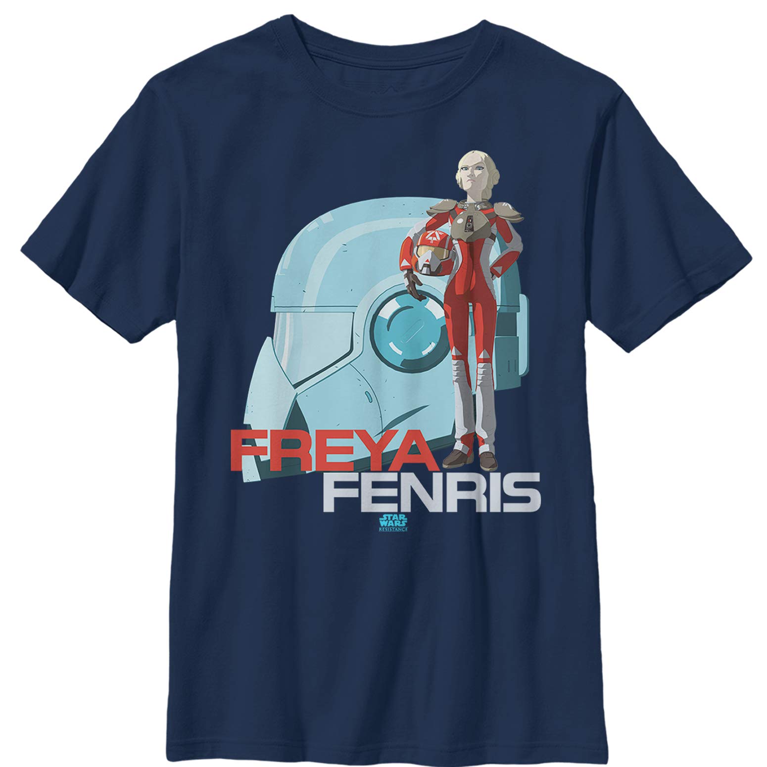 Star Wars Boys T-Shirt - Freya Fenris Helmet Design for Cosplay & Daily Wear