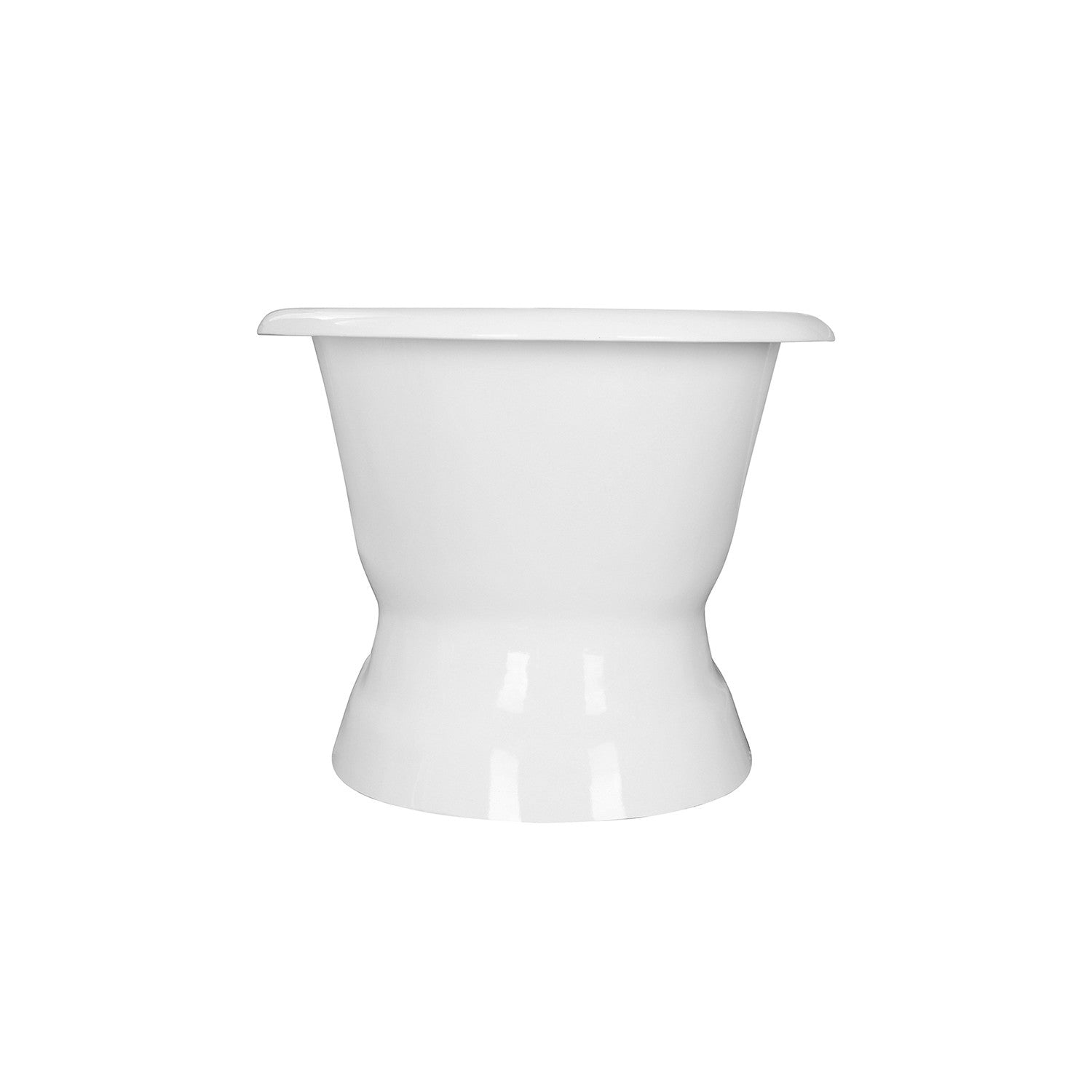 60 Inch White Cast Iron Oval Double Ended Pedestal Bathtub with 7-Inch Faucet Drillings - Aqua Eden VCT7D603024 | Luxury Freestanding Soaking Tub for Spa-Like Bathroom Retreat