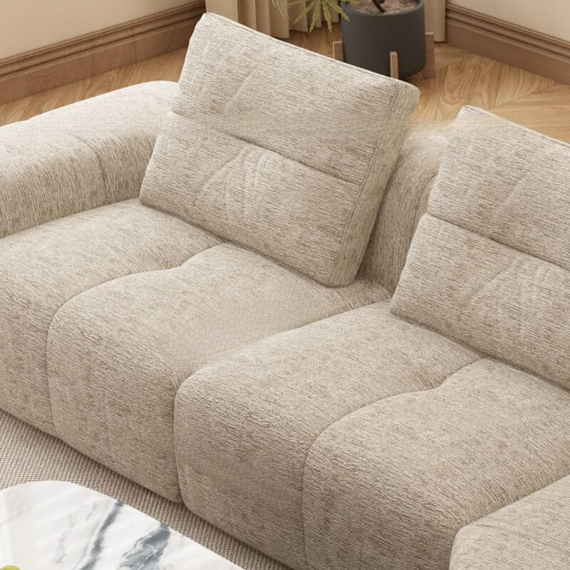 L-Shaped Sectional Sofa with Chaise Lounge for 2 People - Sturdy Hidden Support Frame - Perfect for Small Living Rooms, Apartments & Home Theater Seating