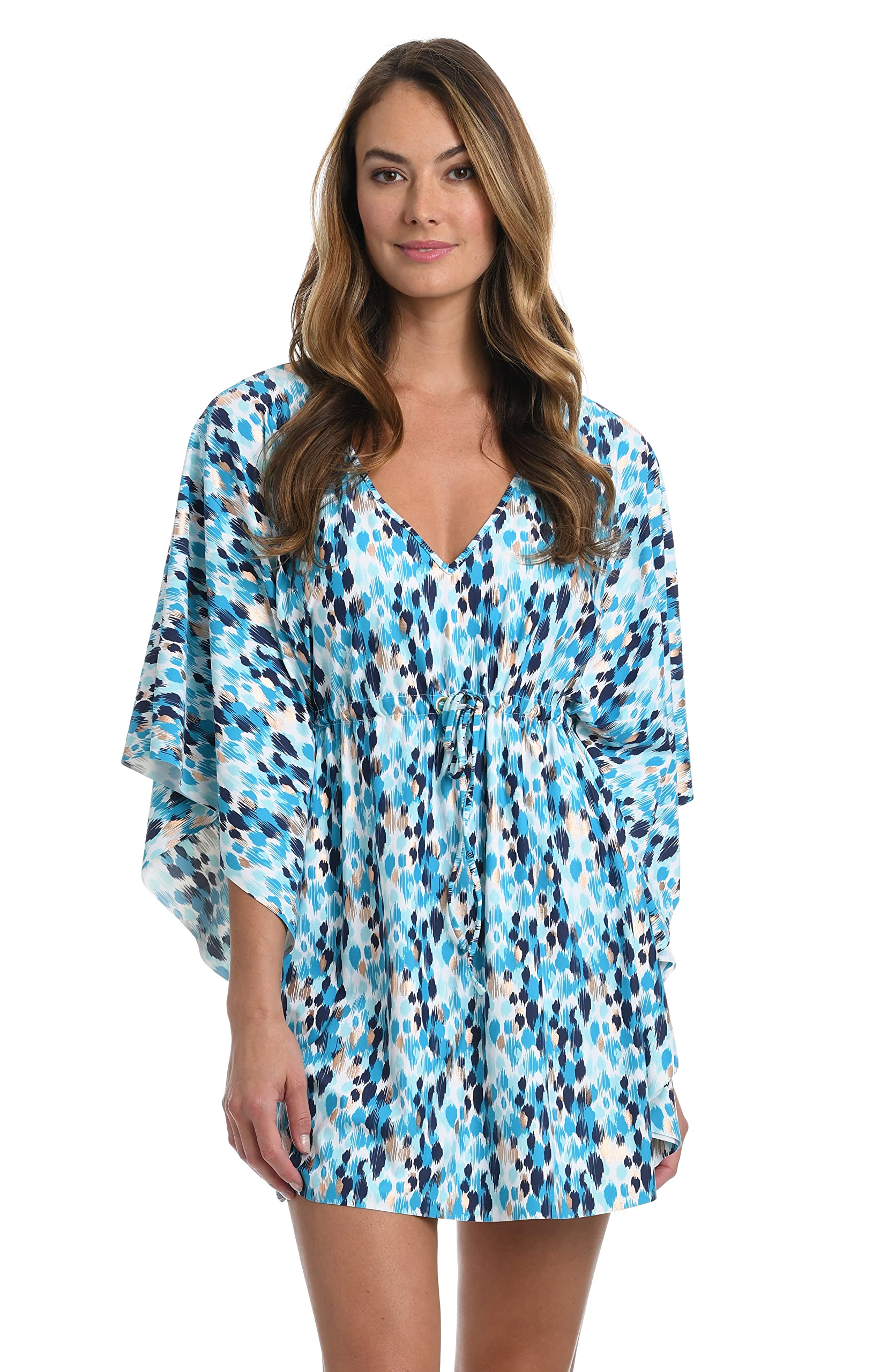 La Blanca Women's V-Neck Tunic Swimsuit Cover Up - Lightweight Beach Dress for Pool, Vacation & Summer Outfits