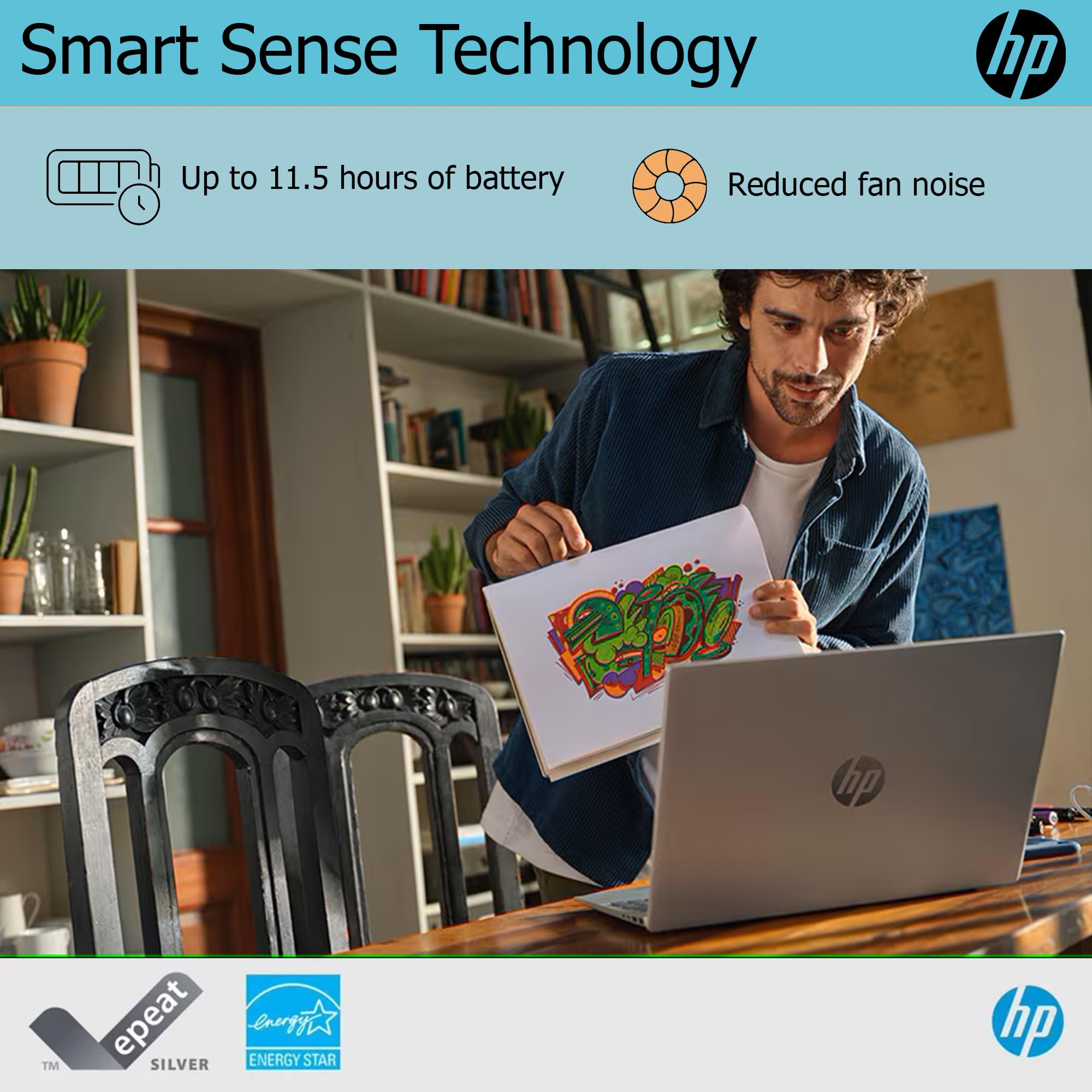 HP Ultralight 14-inch Laptop - Intel 4-Core Processor, 16GB RAM, 128GB SSD + 1TB Cloud Storage, HD Display, Windows 11 (Silver) - Includes Microsoft 365 & Wireless Earbuds - Perfect for Remote Work, Online Classes & Business Travel
