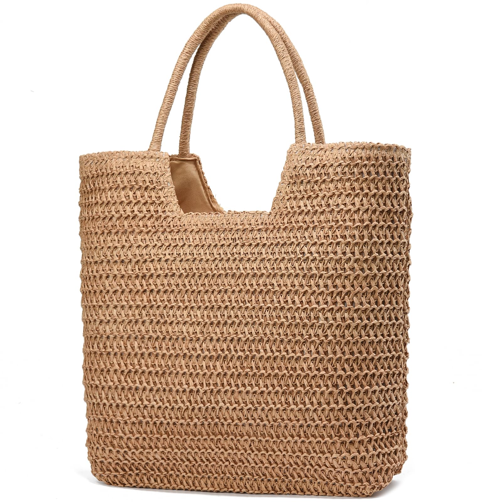 Stylish Woven Straw Beach Tote Bag for Women - Large Boho Shoulder Handbag Purse | Perfect for Vacation, Holiday, Pool Party & Summer Outings