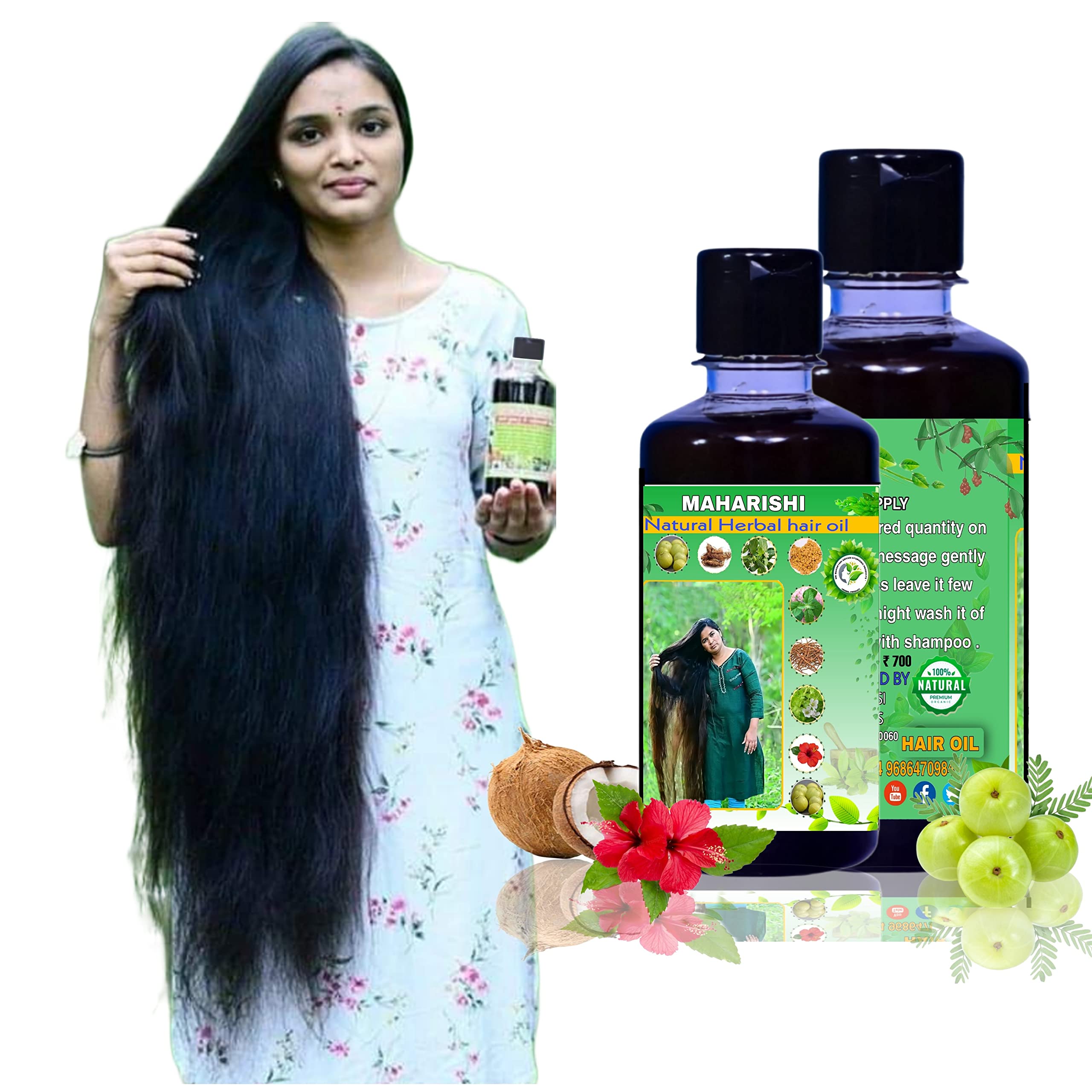 Maharishi Natural Herbal Hair Oil for Hair Growth & Fall Control - 100ml Ayurvedic Treatment for Men & Women | Promotes Thicker, Stronger Hair | Perfect for Daily Scalp Massage & Hair Care Routine