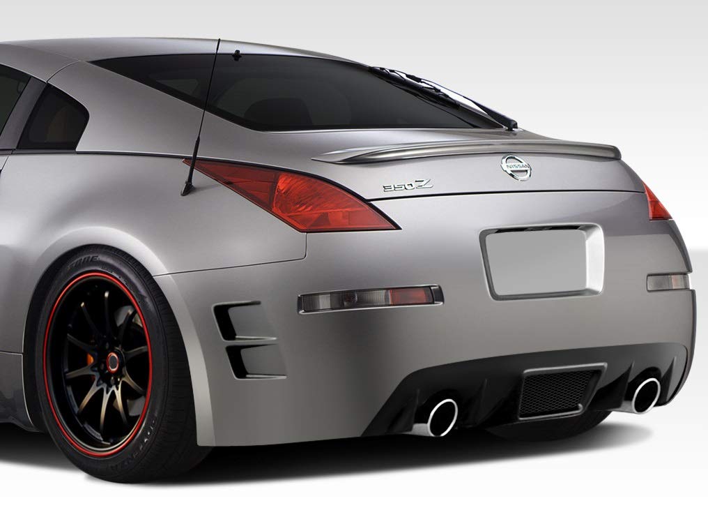 BRIGHTT-39994582 FRP (Fiberglass Reinforced Plastic) C-Speed Style Rear Bumper Replacement for Nissan 350Z 2003-2008 Models - Lightweight & Durable Aftermarket Body Kit - Perfect for Car Enthusiasts & Performance Upgrades