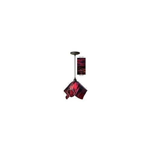 11W Radiance 1 Light Flame Pendant Plum Chandelier - Modern Hanging Fixture for Dining Room, Bedroom, or Living Room Decor