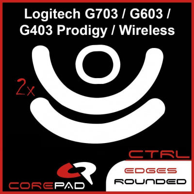 Corepad Skatez CTRL Mouse Feet for Logitech G403/G603/G703 - Ultra Smooth Gliding Mouse Skates for Gaming & Productivity | Perfect for FPS, MOBA & Office Work