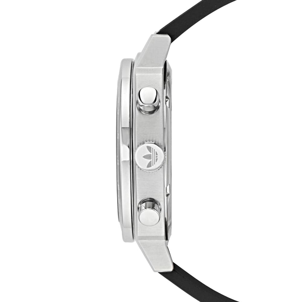 Adidas Originals Chronograph Black Rubber Strap Men's Watch AOFH23503 - Stylish Sports & Casual Wear for Everyday Use