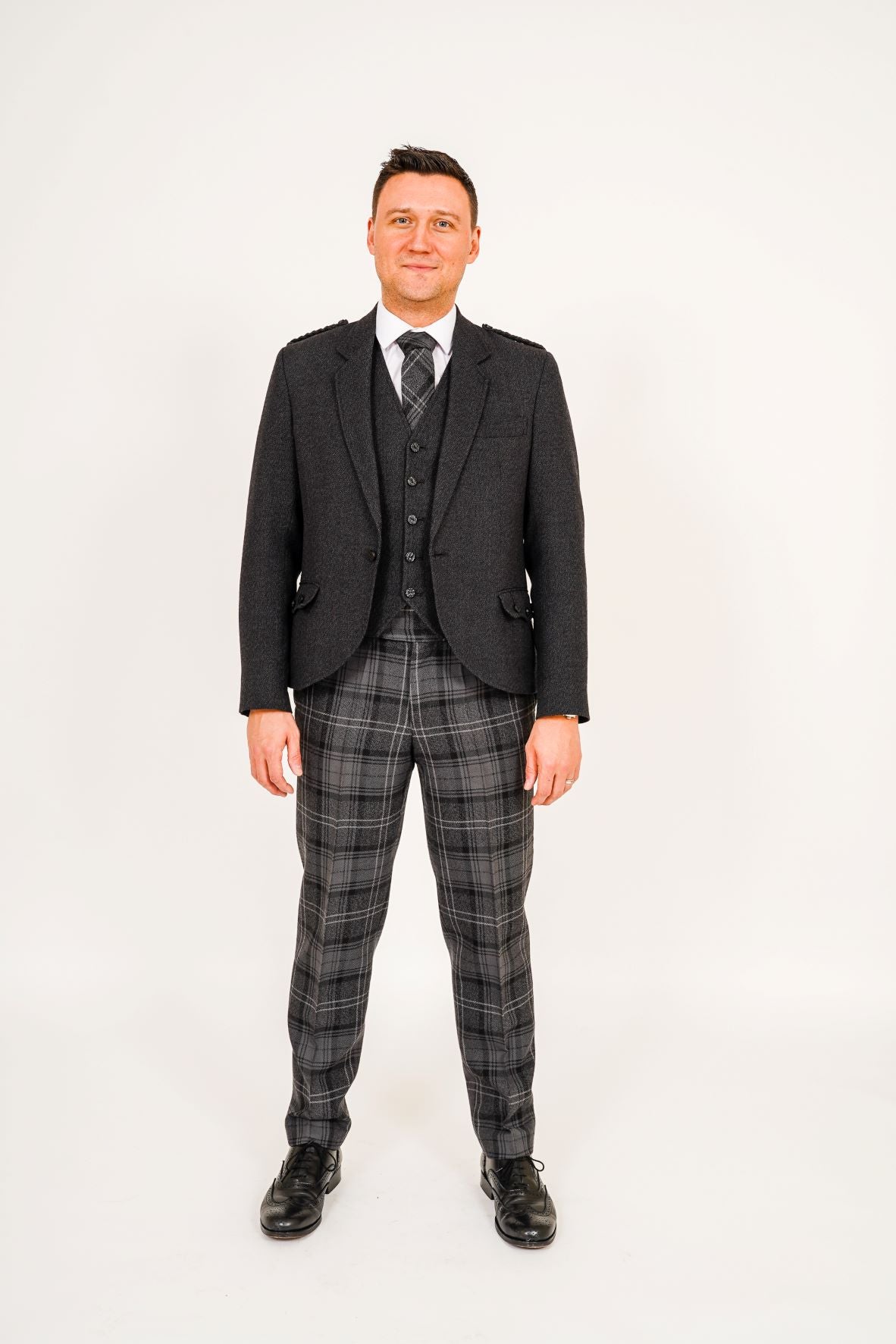 Highland Granite Tartan Trews - Premium Scottish Kilt Outfit for Men | Perfect for Weddings, Highland Games & Celtic Events