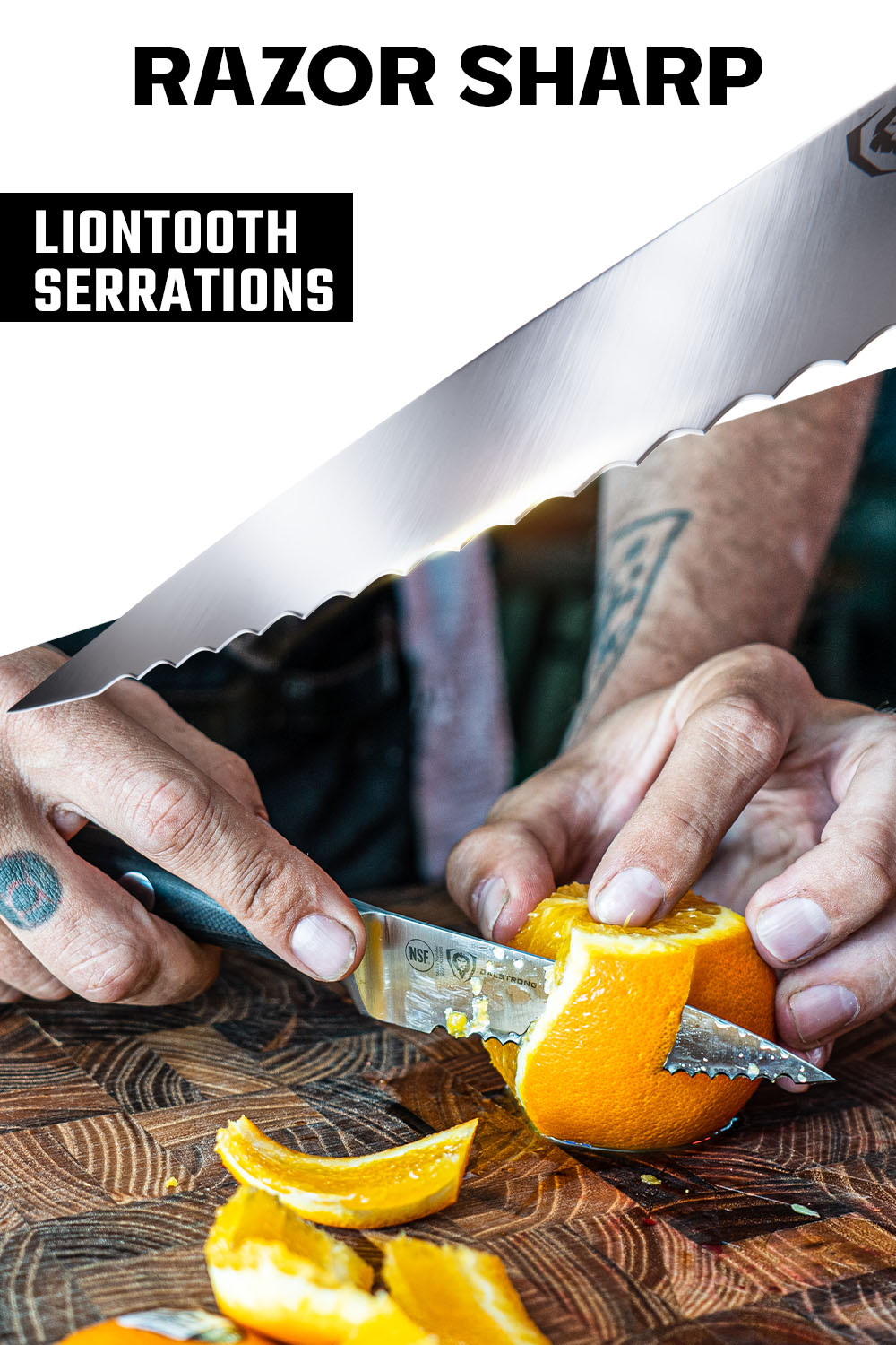 Premium Serrated Paring Knife 3.75 Inch - Professional Gladiator Series Kitchen Knife | NSF Certified | Razor Sharp Stainless Steel Blade | Perfect for Peeling, Slicing Fruits & Vegetables | Dalstrong ©