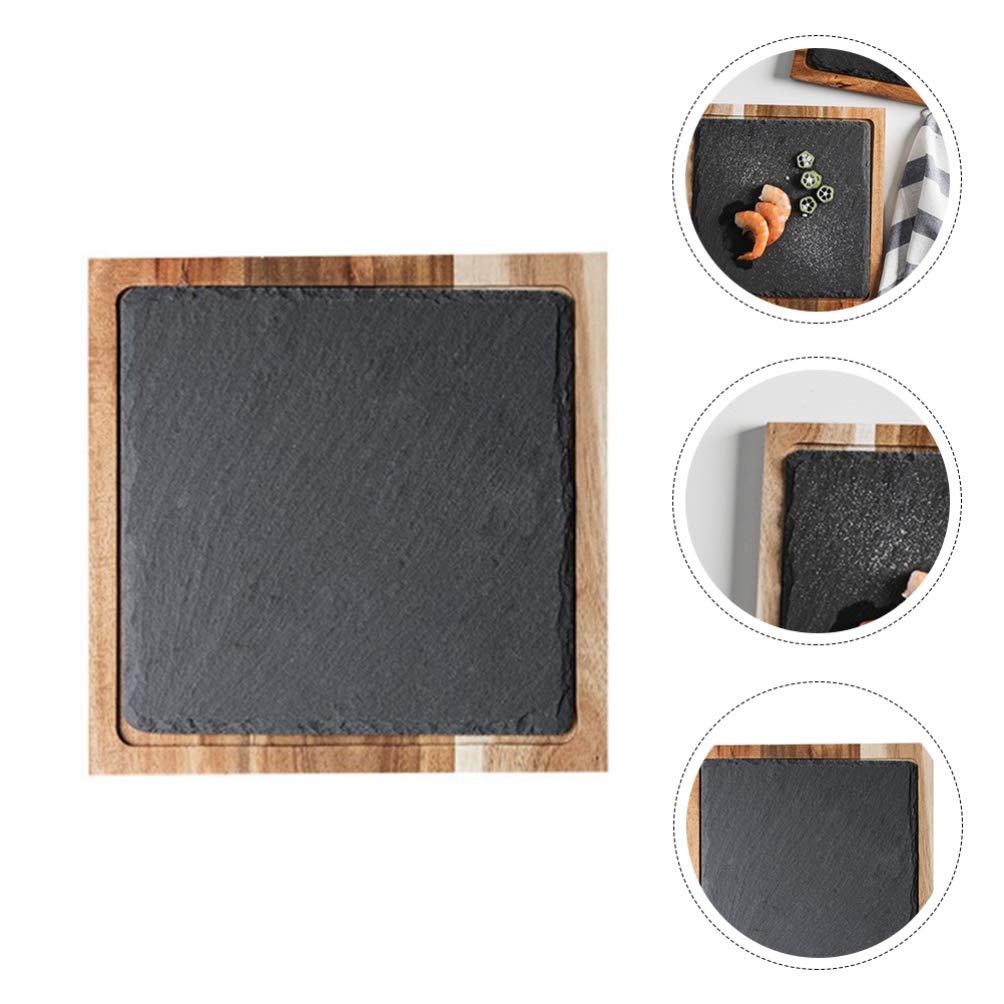 Hemoton Solid Wood Serving Tray - Western & Japanese Cuisine Snack Plate for Appetizers, Cheese, Charcuterie - Perfect for Dinner Parties, Picnics, and Home Decor
