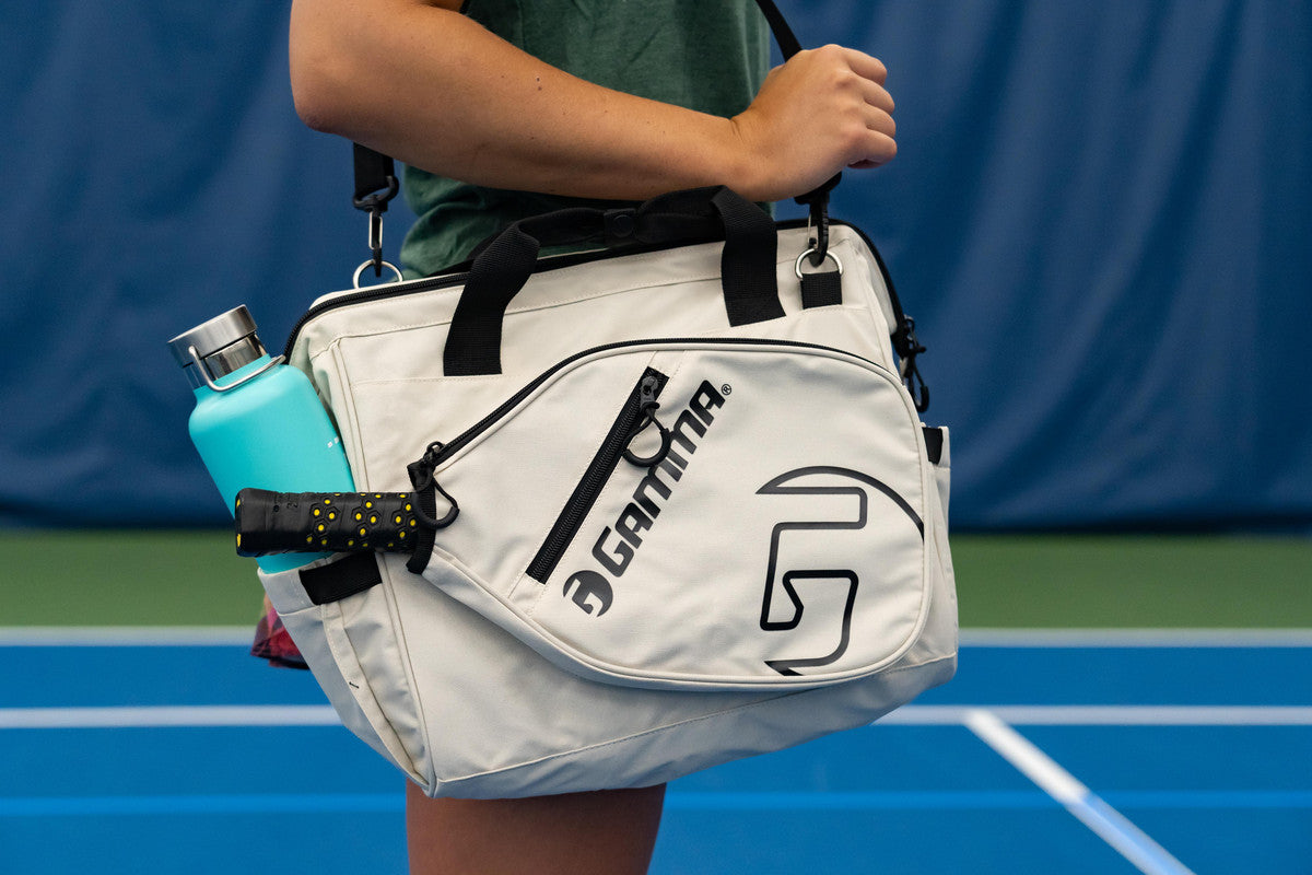 Gamma Pickleball Tour Tote Bag - Premium Off White & Black Pickleball Gear for Players | Perfect for Court, Gym & Travel Accessories