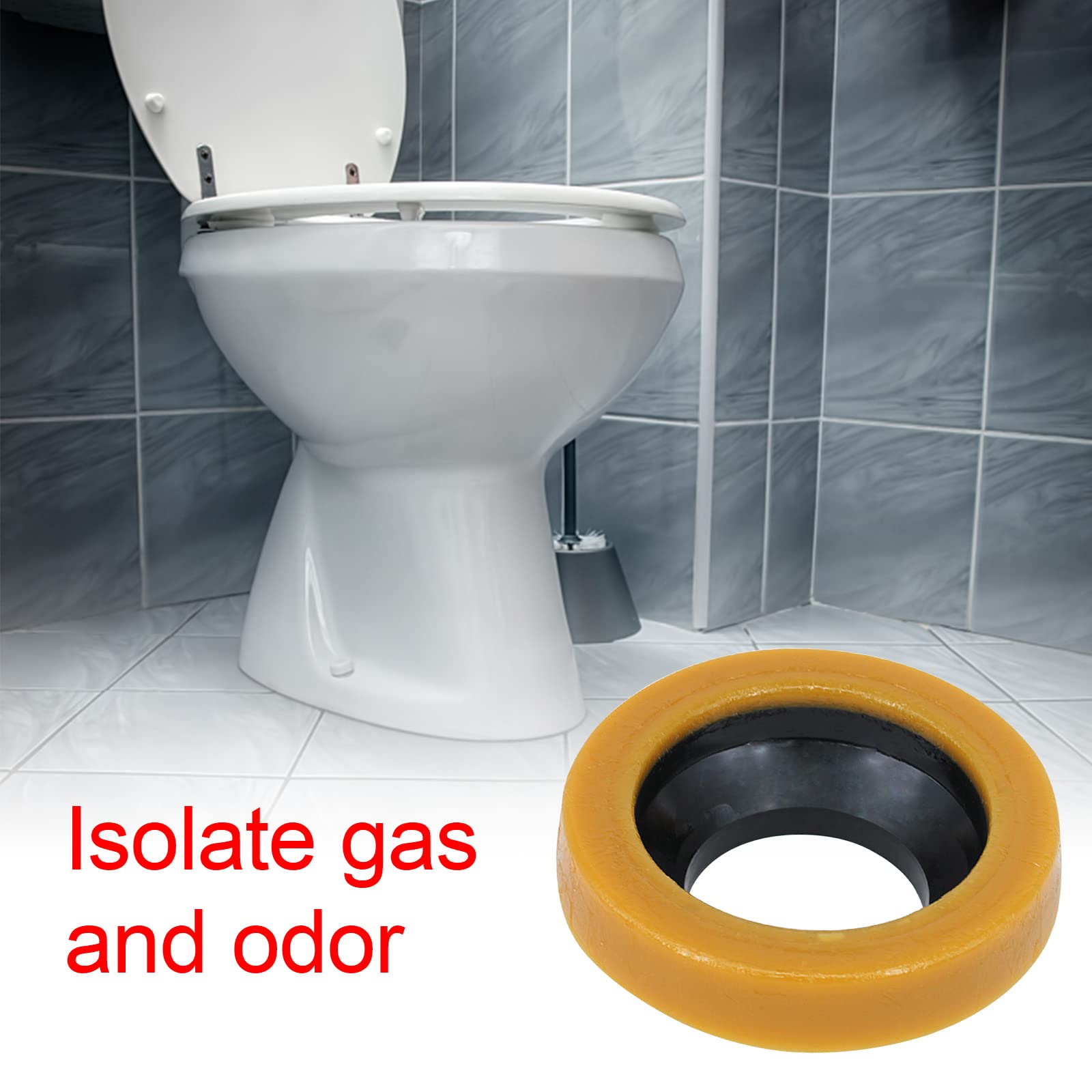Thick Wax Ring Toilet Seal Kit with Brass Closet Bolts, PE Flange & Retainers - Waterproof, Odor-Proof Toilet Bowl Gasket for Secure Installation | Perfect for Bathroom Renovations & Plumbing Repairs