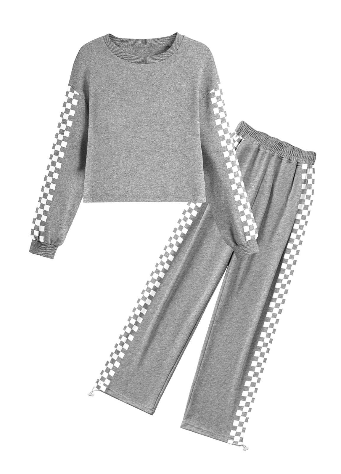YOBECHO Girls 2-Piece Long Sleeve Sweatshirt and Sweatpants Set - Cute Casual Outfit for Ages 5-14 | Perfect for School, Playdates & Family Outings