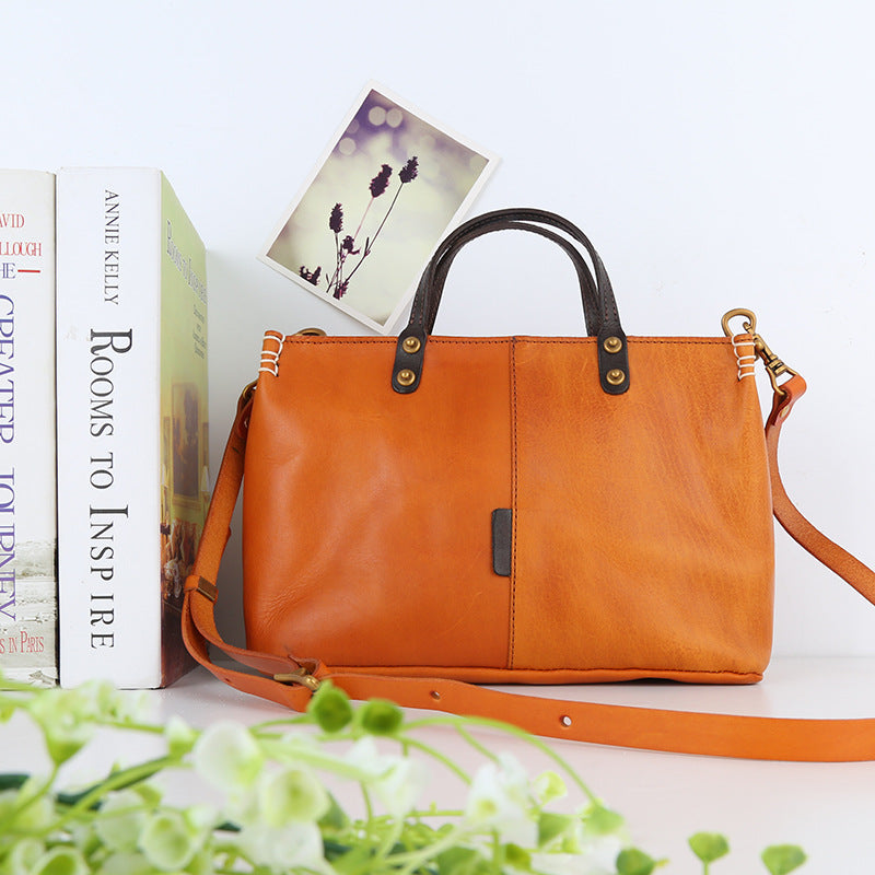 Handmade Italian Leather Work Handbag for Women - Elegant & Durable Professional Office Bag, Business Tote, Travel & Everyday Use