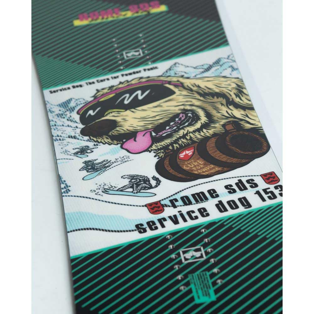 Rome Men's Service Dog Directional Snowboard - All-Mountain Freestyle Snowboard for Men - Perfect for Powder, Groomers & Park Riding