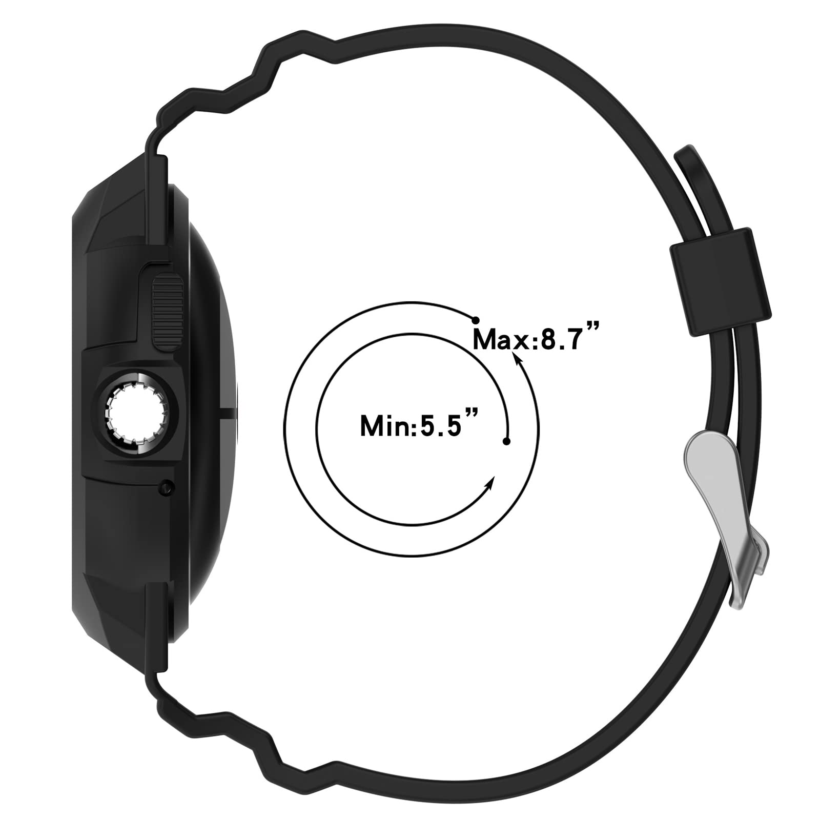 LOKEKE Google Pixel Watch Replacement Band - Soft Silicone Wrist Strap for Google Pixel Watch (Black) | Perfect for Workouts, Swimming & Everyday Wear