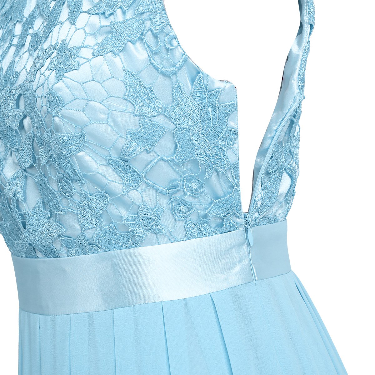Floral Lace Chiffon Wedding Dress for Women - Perfect for Bridesmaids & Prom