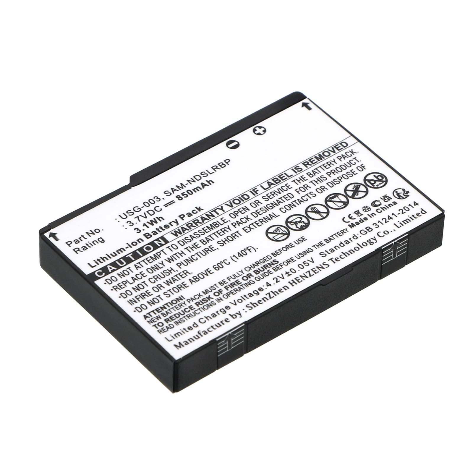 Synergy Digital Game Console Battery for Nintendo DS - 3.7V 850mAh Li-ion High Capacity Replacement (USG-001) - Perfect for Gaming On-The-Go & Extended Play Sessions