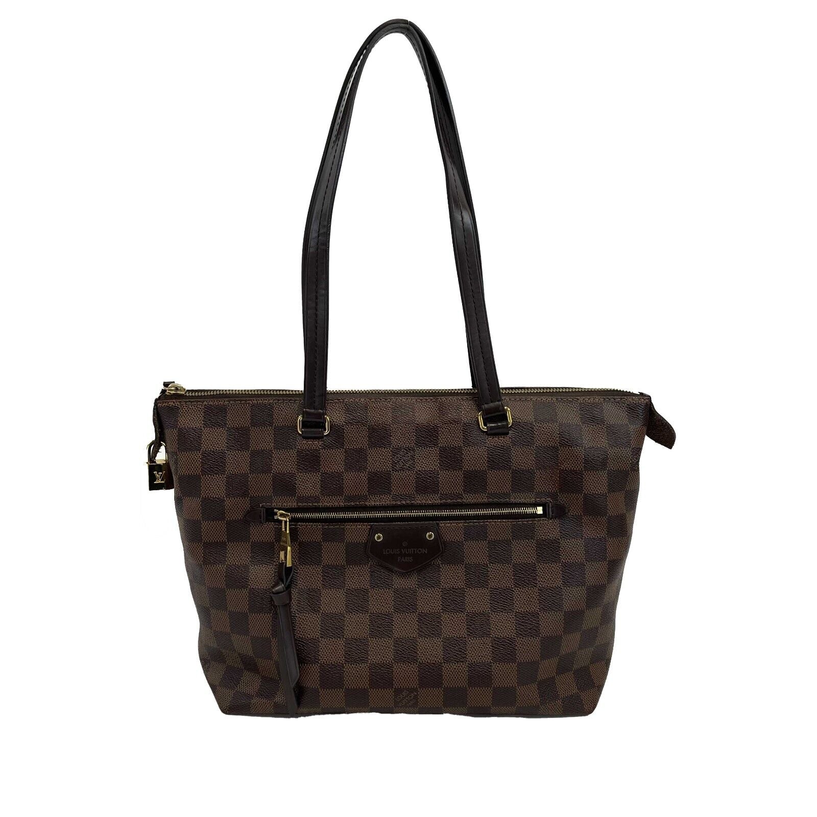 Louis Vuitton Lena PM Tote Bag in Damier Ebene Brown - Lock & Key Included | Stylish Designer Handbag for Work, Travel & Everyday Use