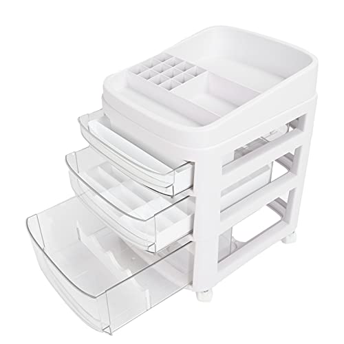 Translucent Makeup Organizer with Layered Design - Vanity Storage for Bedroom, Dressing Table & Bathroom | Perfect for Cosmetics, Jewelry & Skincare Products Organization
