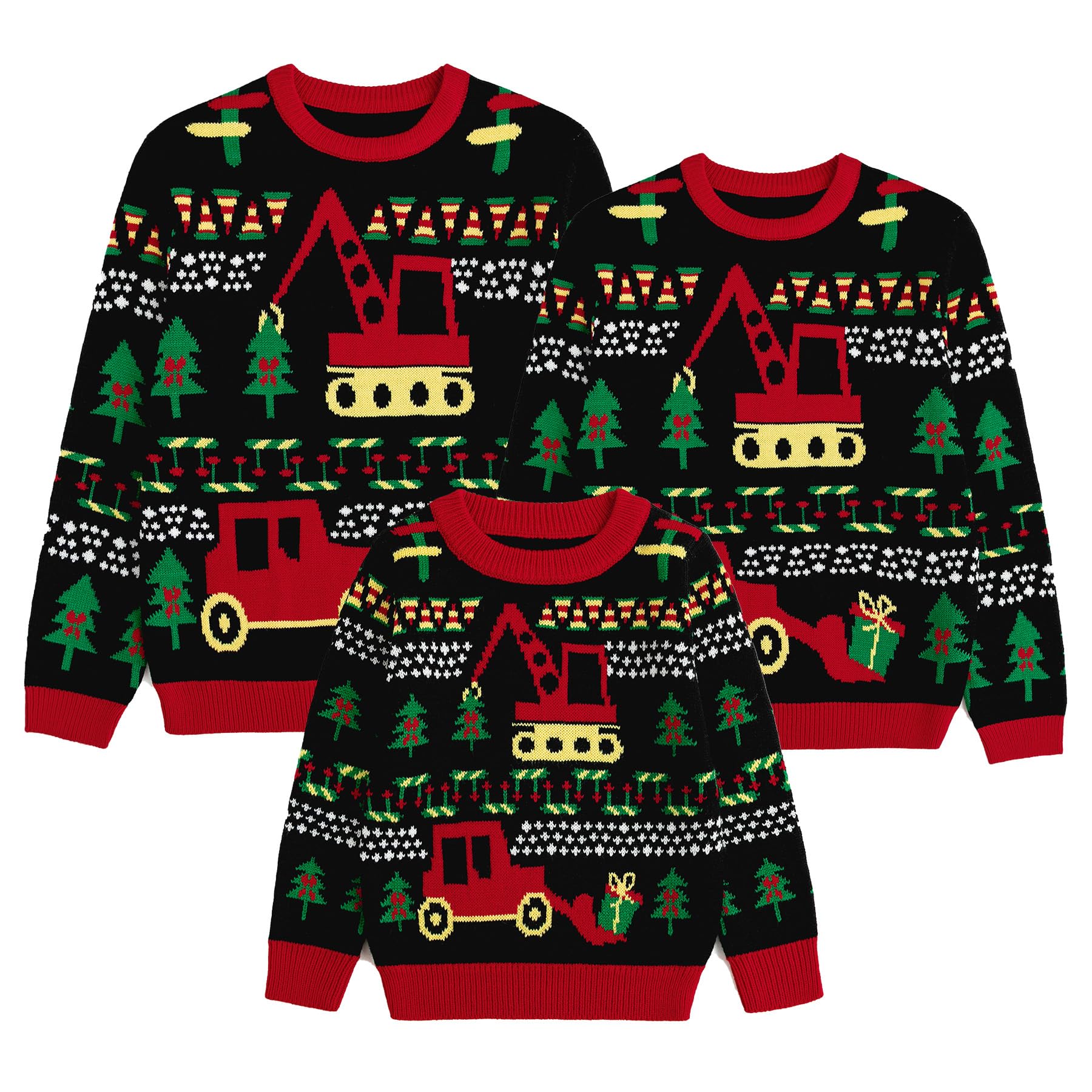 Ugly Christmas Sweater Family Matching Outfits for Women & Men | Cozy Knitted Pullover Holiday Party Sweaters | Perfect for Christmas Gatherings, Office Parties & Family Photos