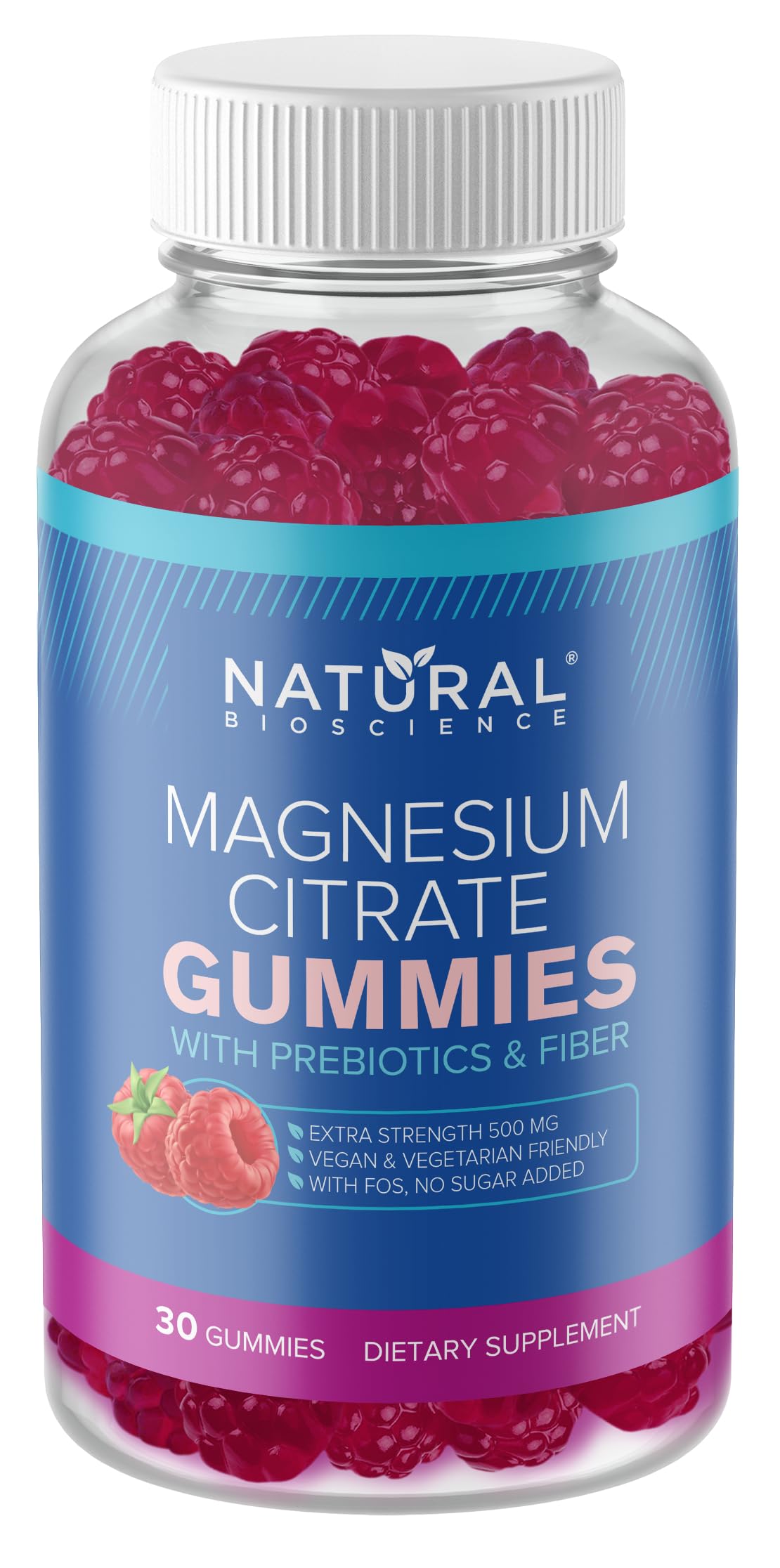 500mg Magnesium Citrate Gummies for Adults - Sugar-Free Vegan Supplement for Stress Relief, Sleep & Relaxation | High Absorption Magnesium Gummies for Better Sleep & Calmness | 30 Count