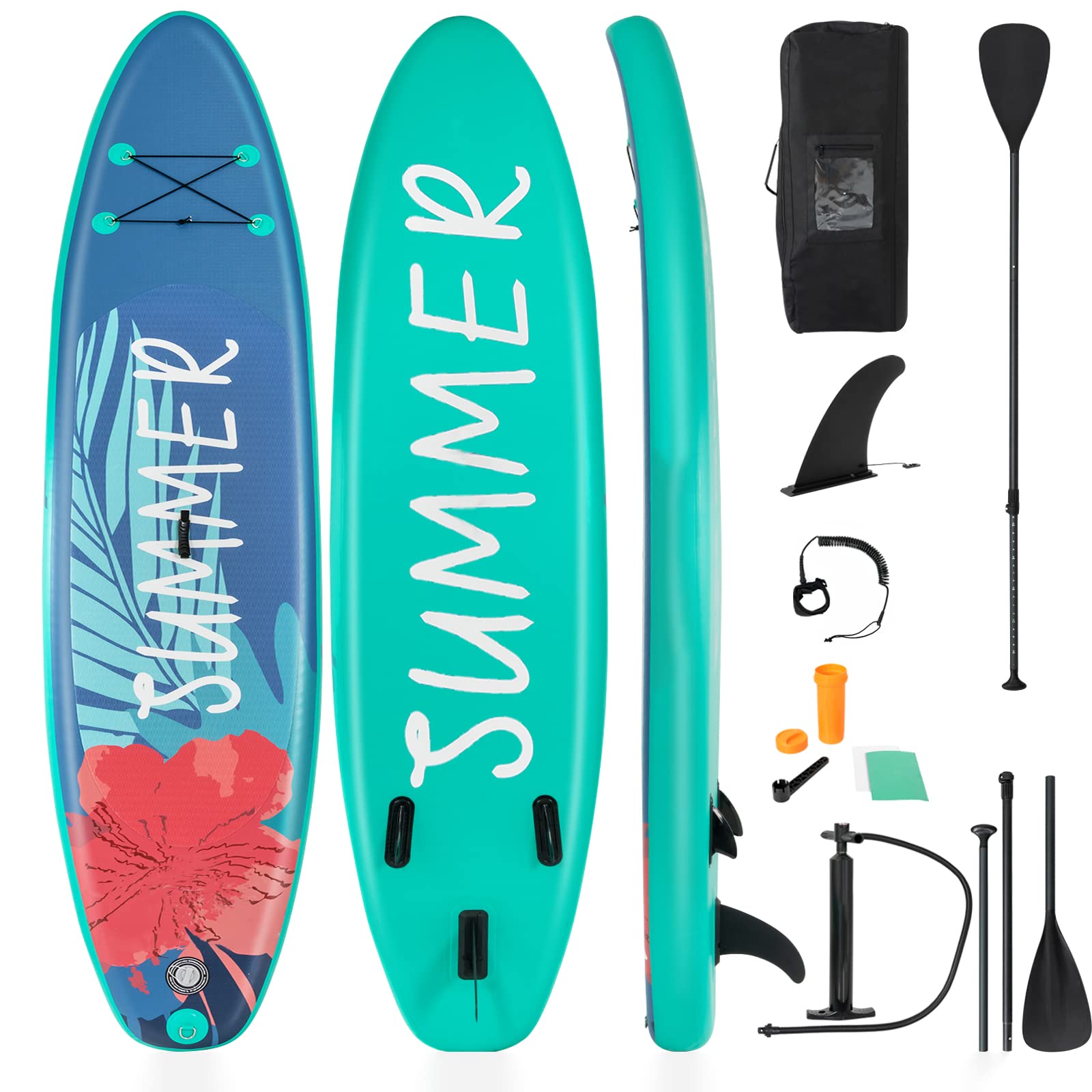 **SPORFIT 10.5'/11' Inflatable Stand Up Paddle Board - Ultra-Light Extra Wide SUP for Youth & Adults - Includes Premium SUP Accessories & Backpack - Perfect for Lakes, Rivers & Ocean Adventures**